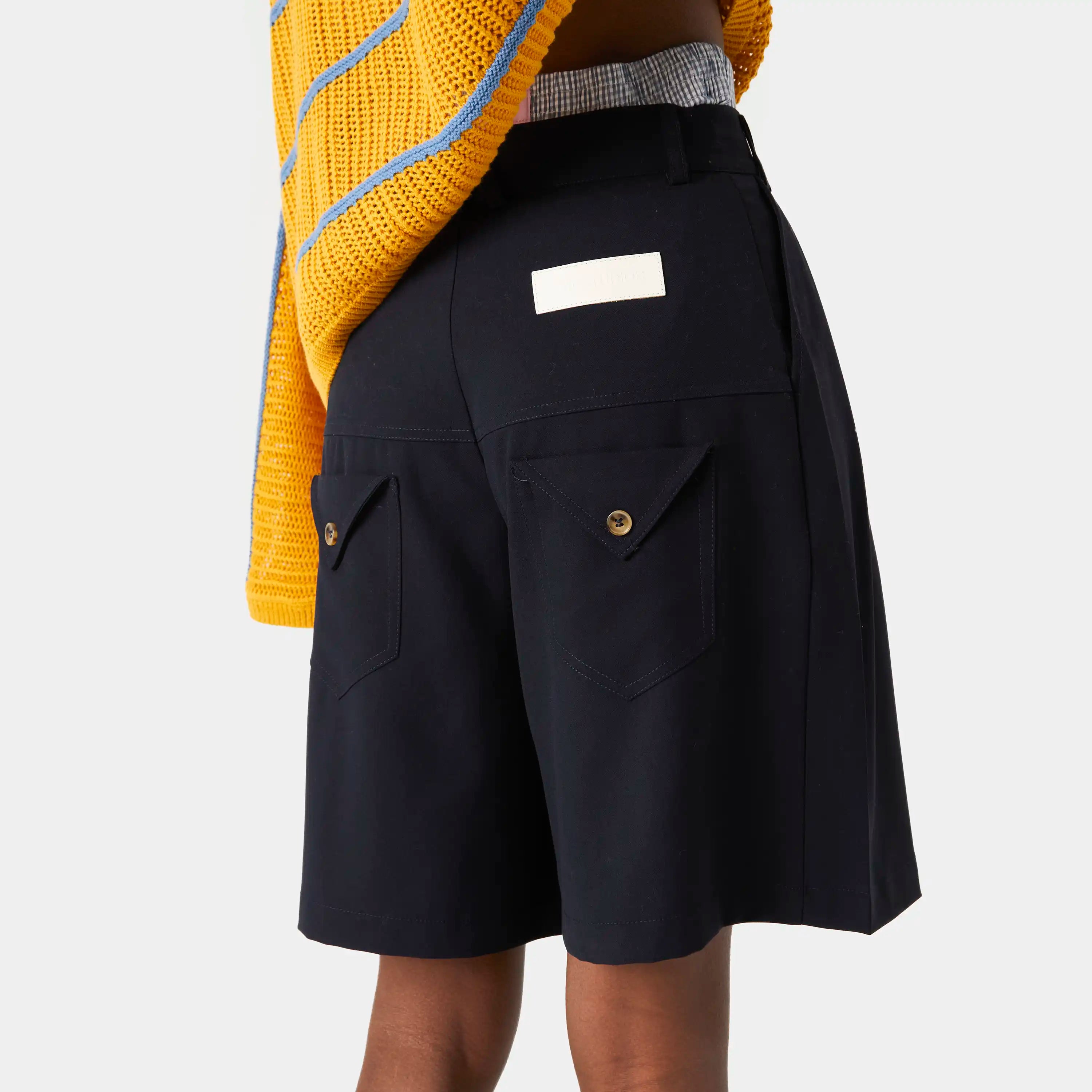 Refined Dark Navy Jort