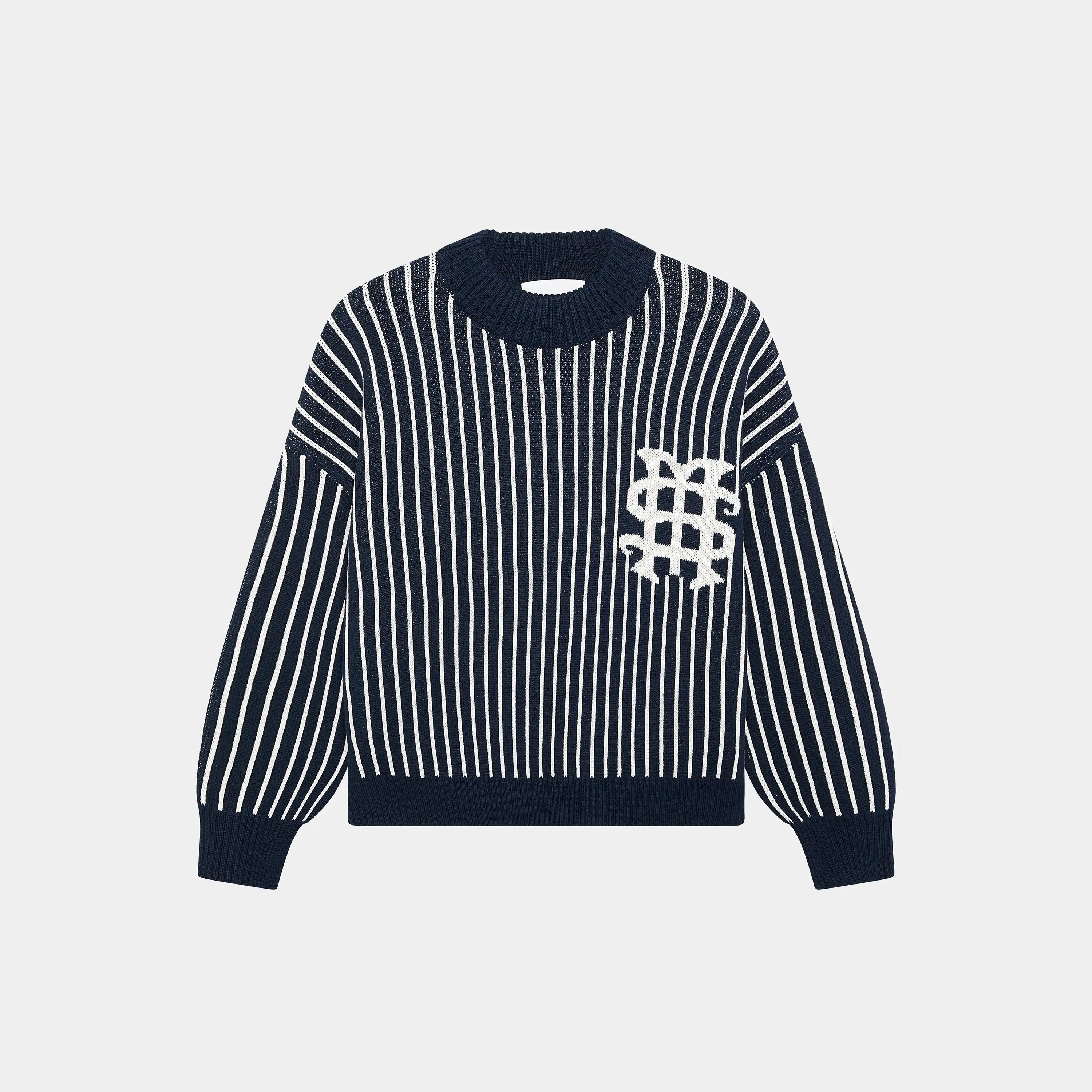 Badge Navy Stripes Knit