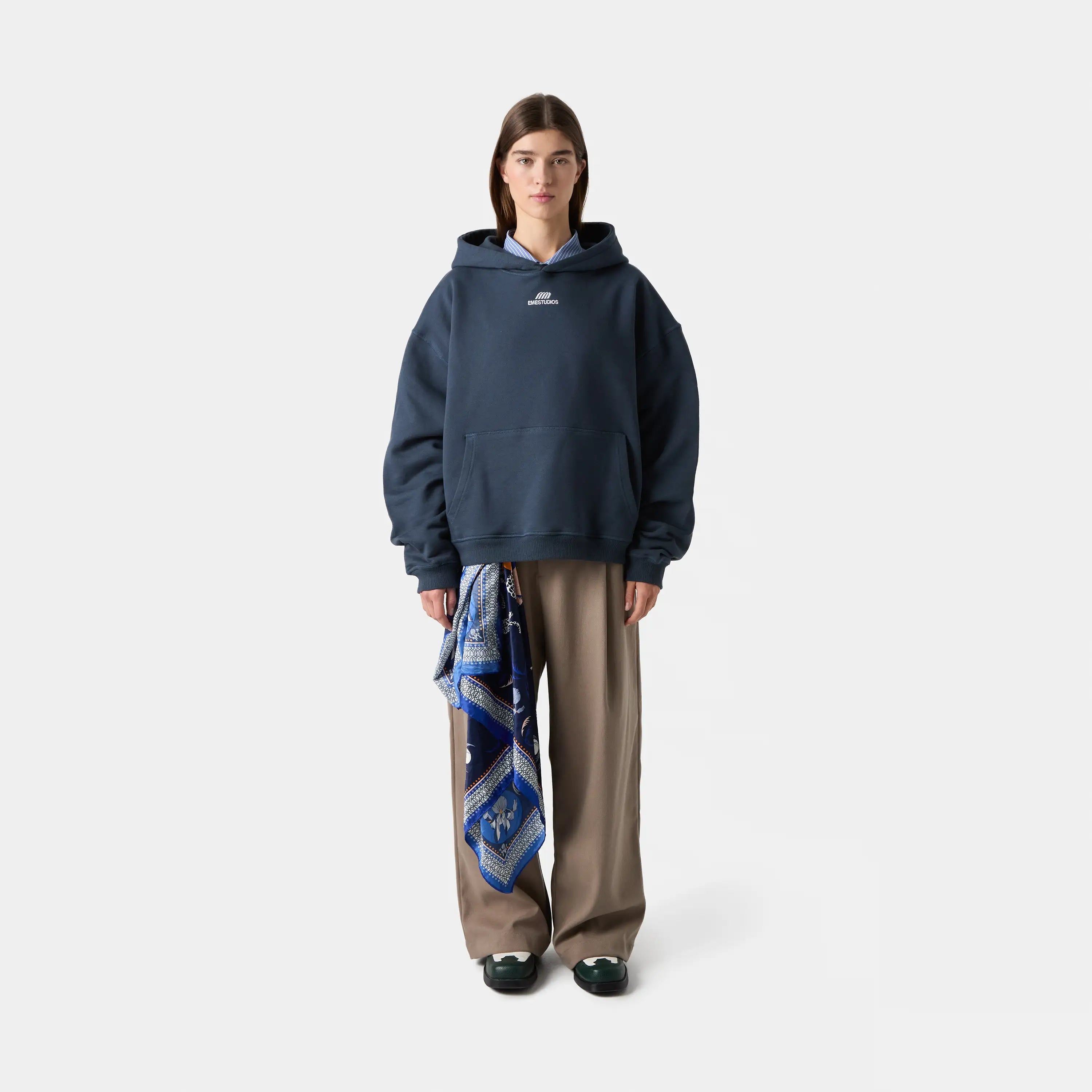 Basic Navy Oversized Hoodie