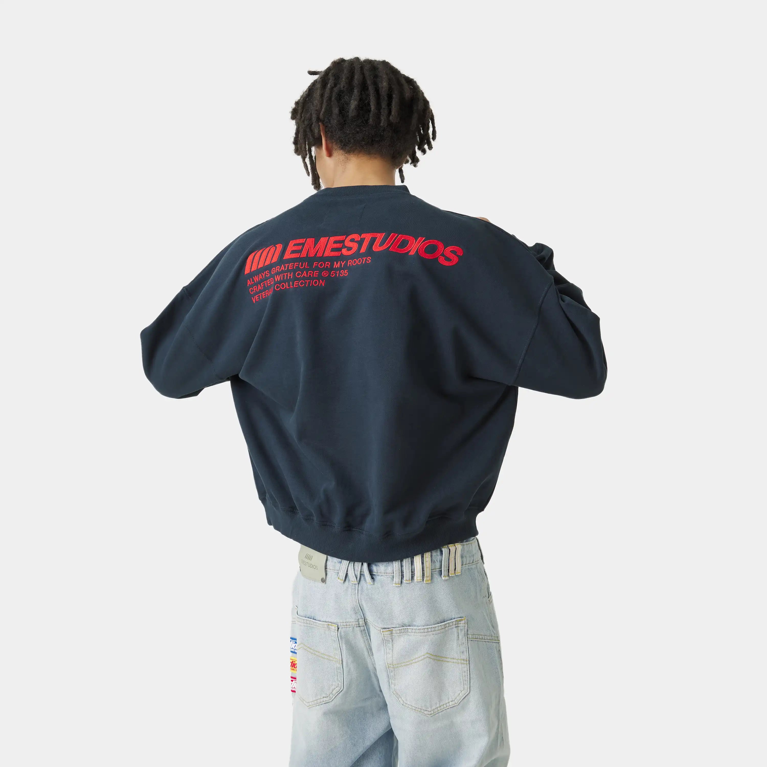 Roots Navy Oversized Crewneck