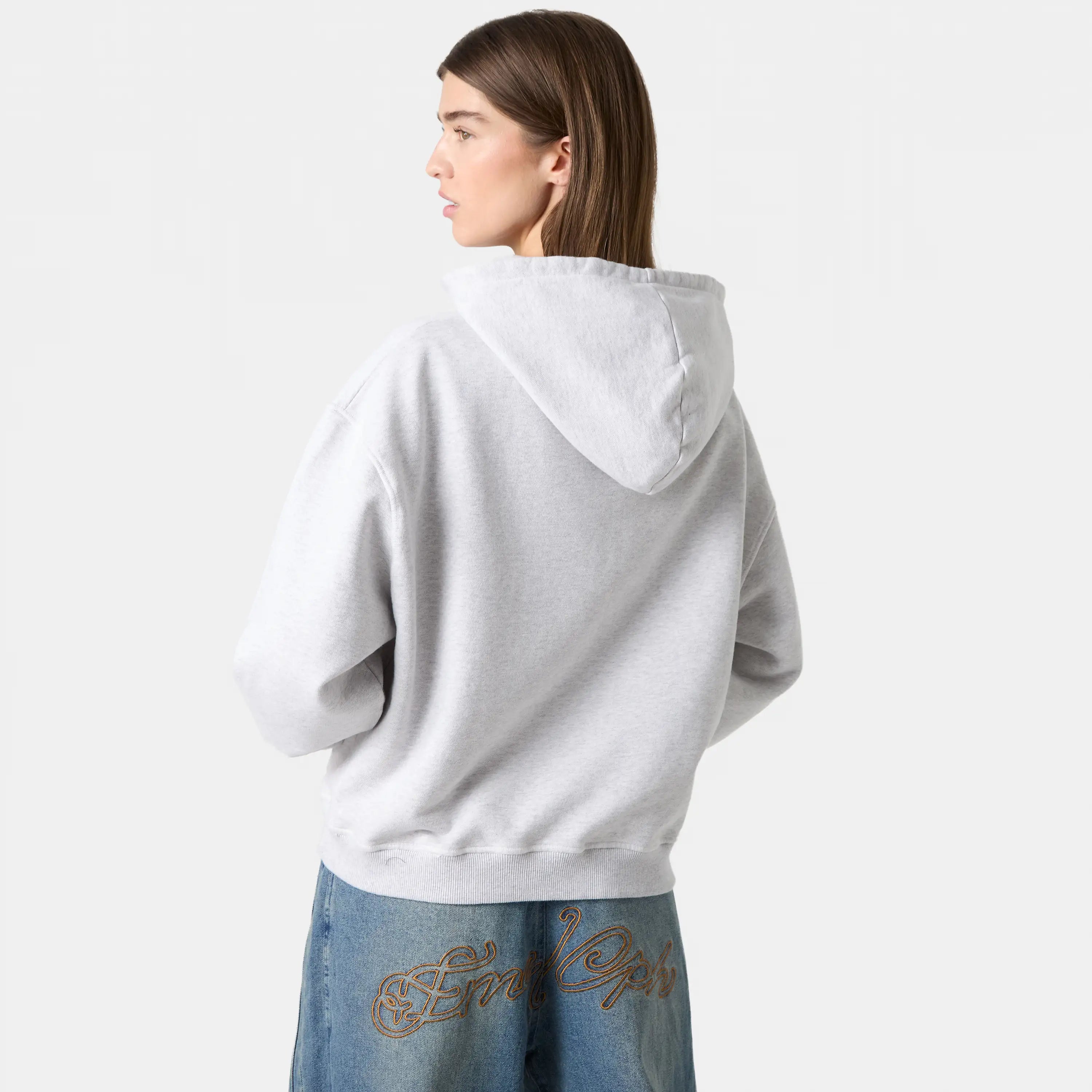 Basic Heather Grey Oversized Hoodie