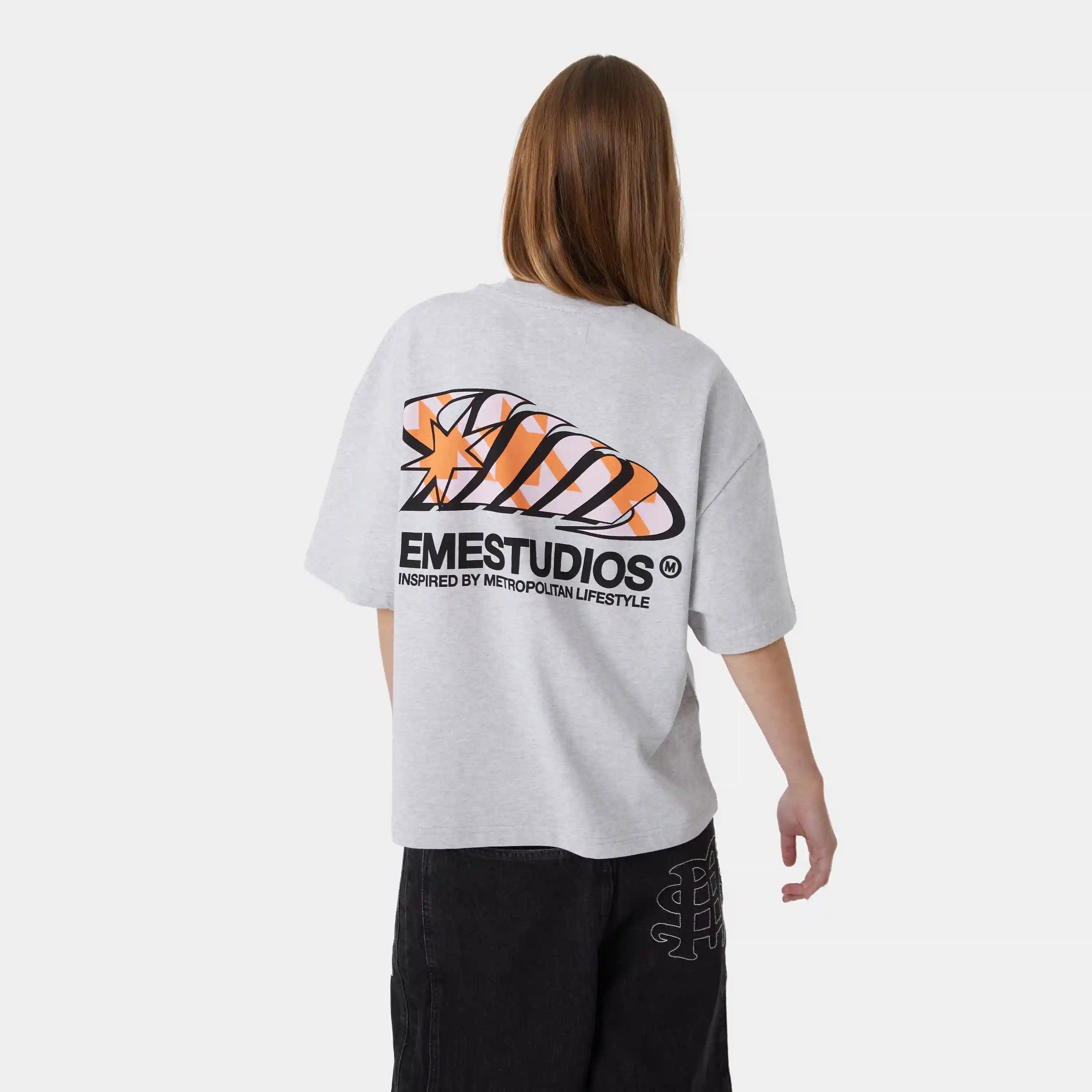 Houndstooh Grey Oversized Tee