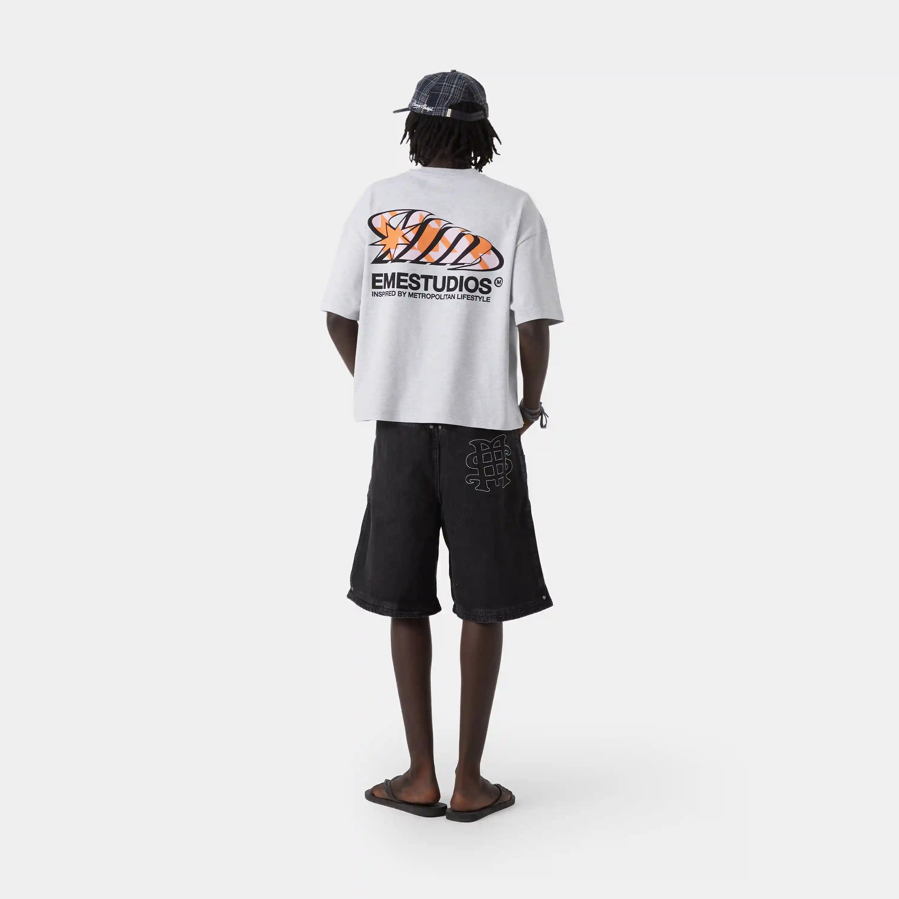 Houndstooh Grey Oversized Tee