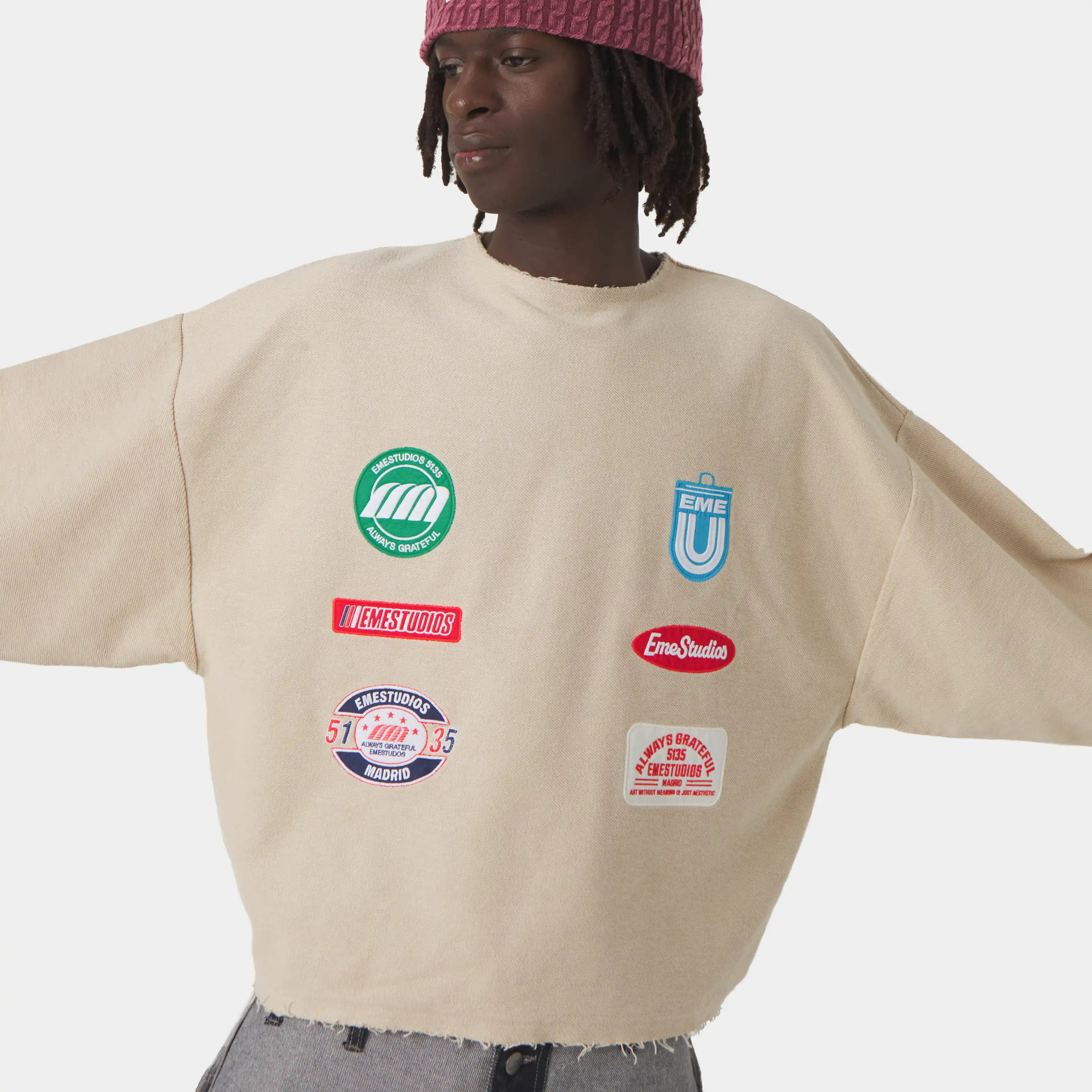 Patches Sand Crewneck