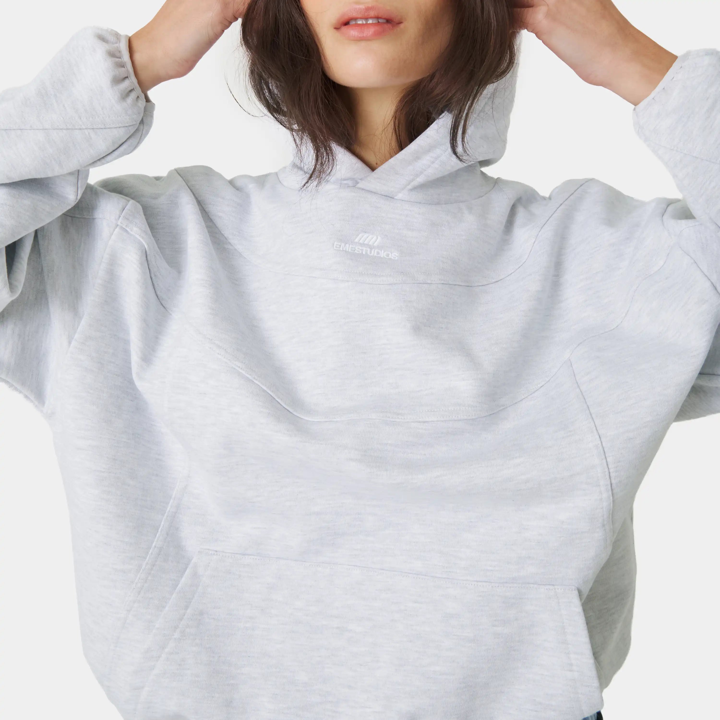 Alfa Heather Grey Oversized Hoodie