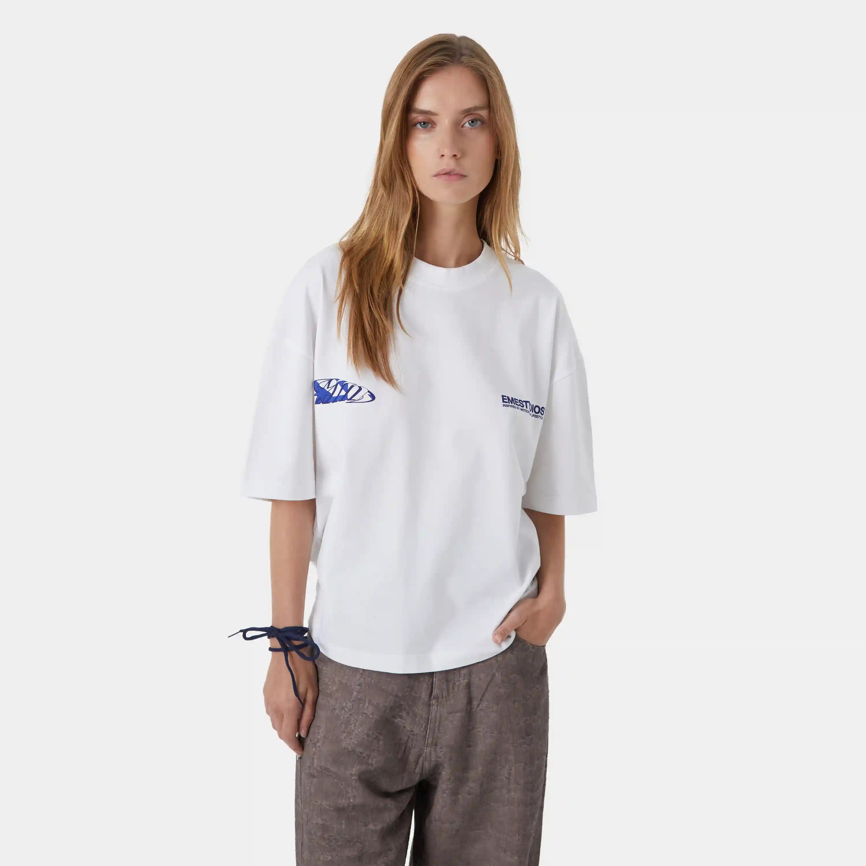 Houndstooh Pearl Oversized Tee