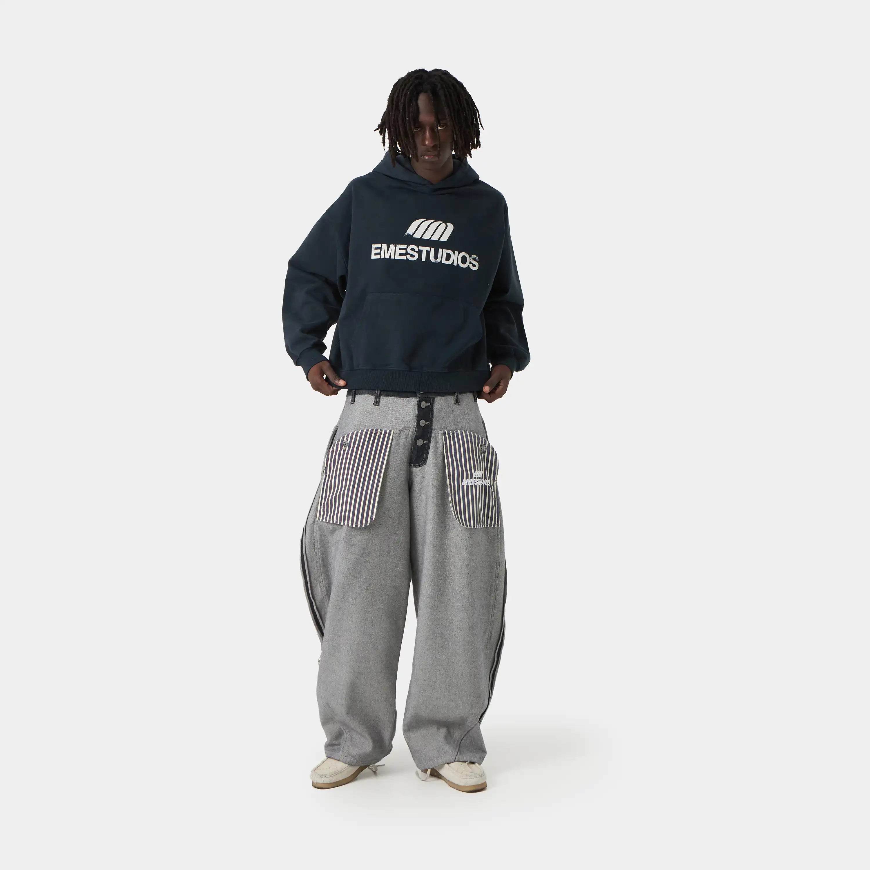 Brook Navy Oversized Hoodie