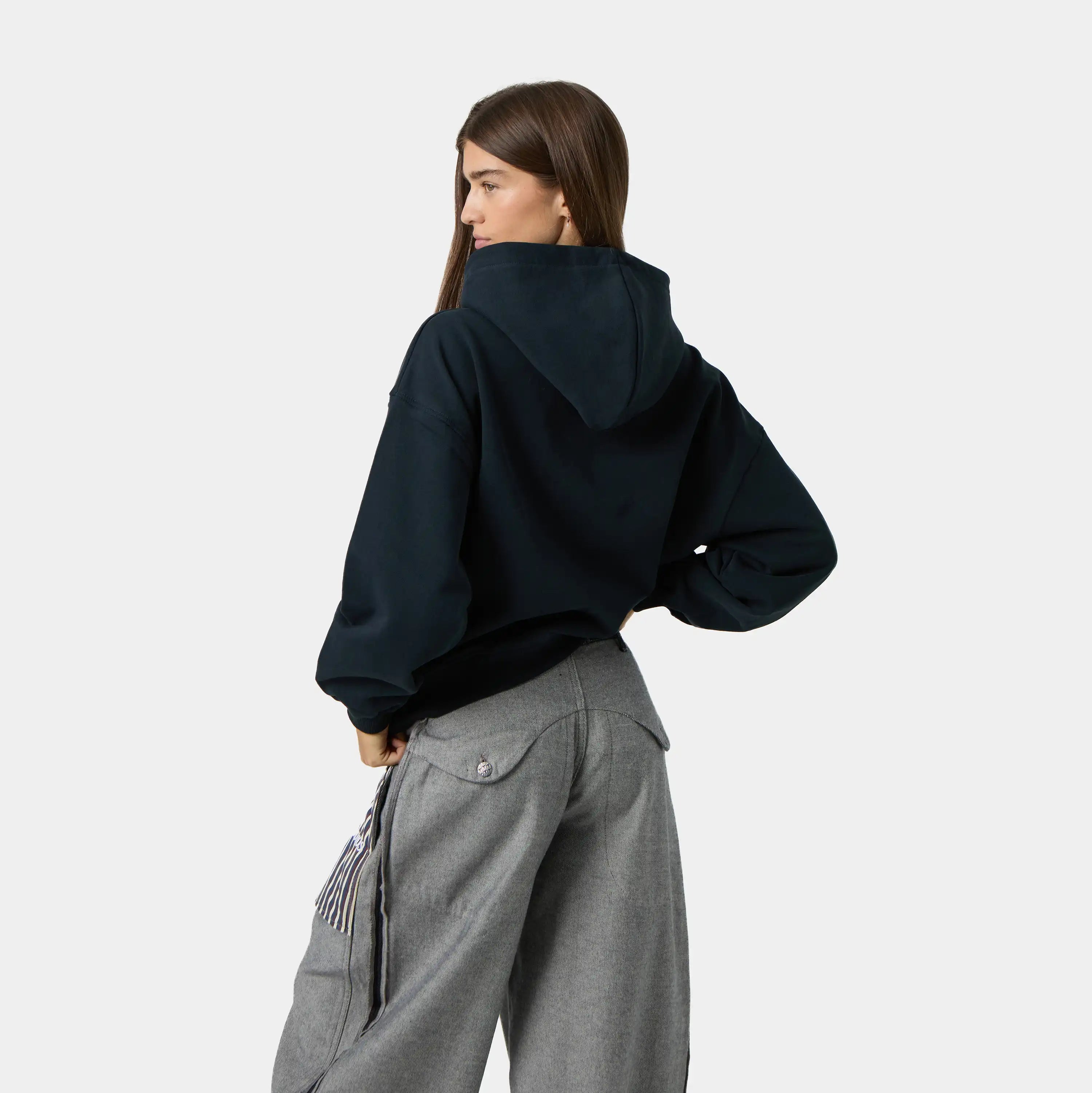 Brook Navy Oversized Hoodie