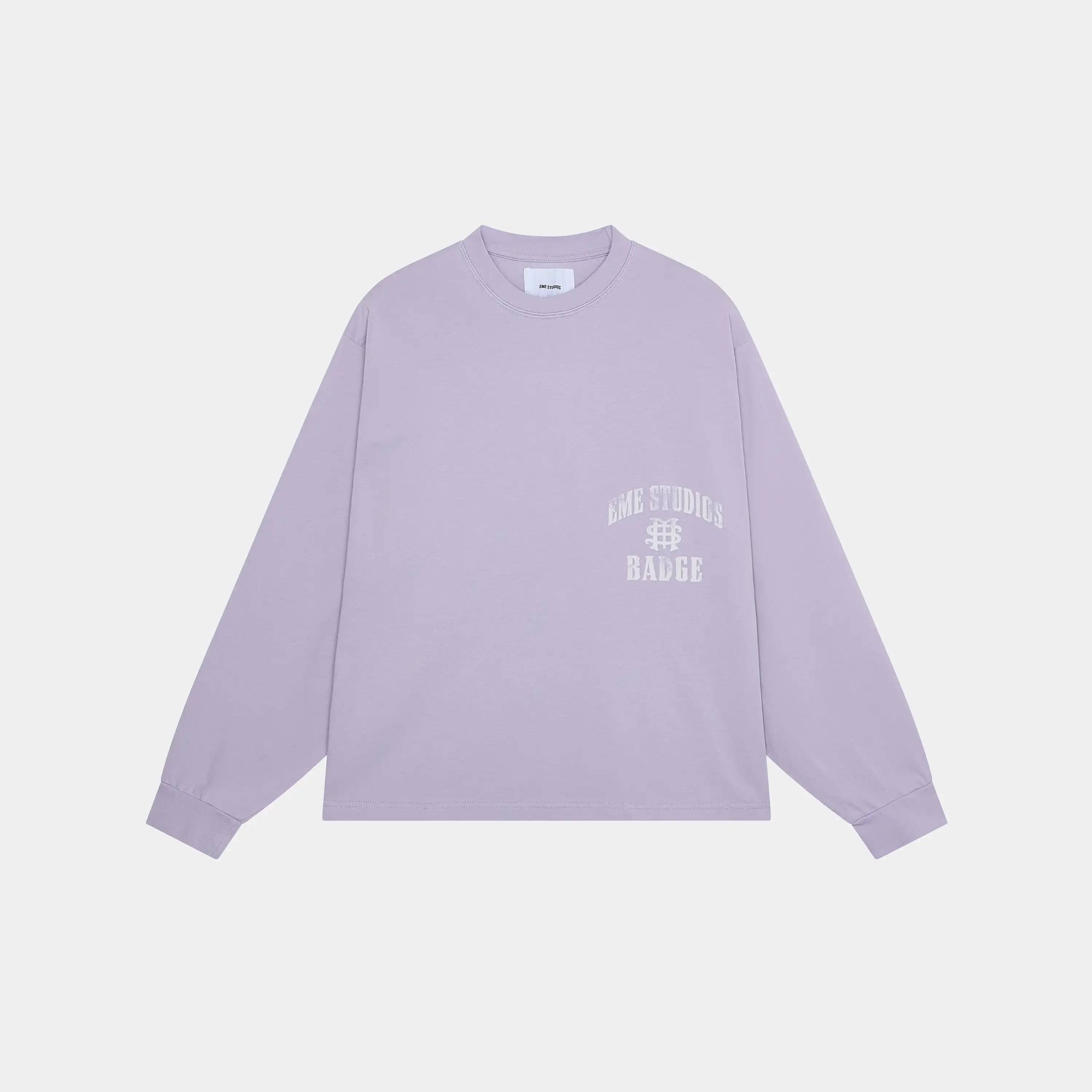 Badge Gray Lilac Long Sleeve