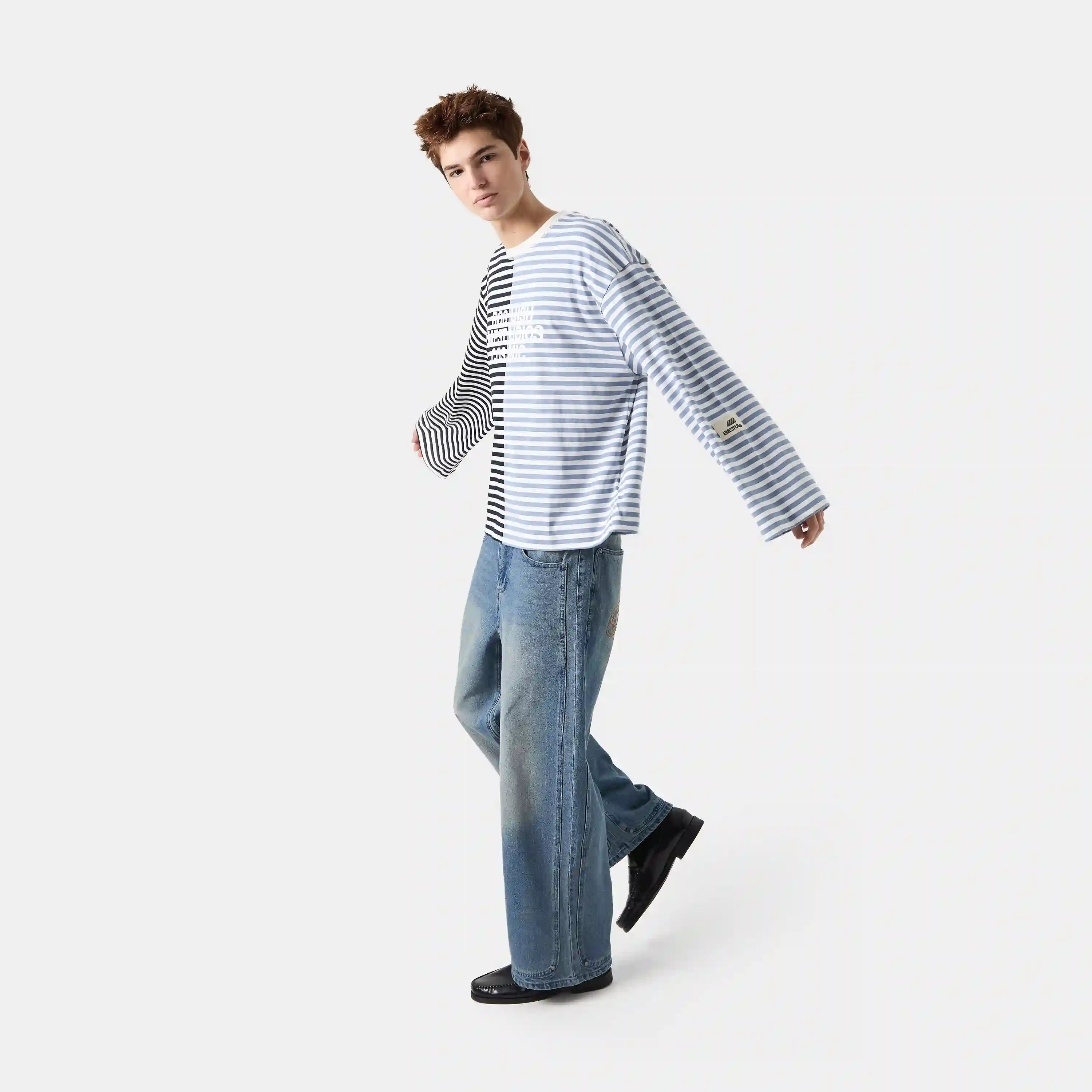 Roguish Blue Striped Long Sleeve