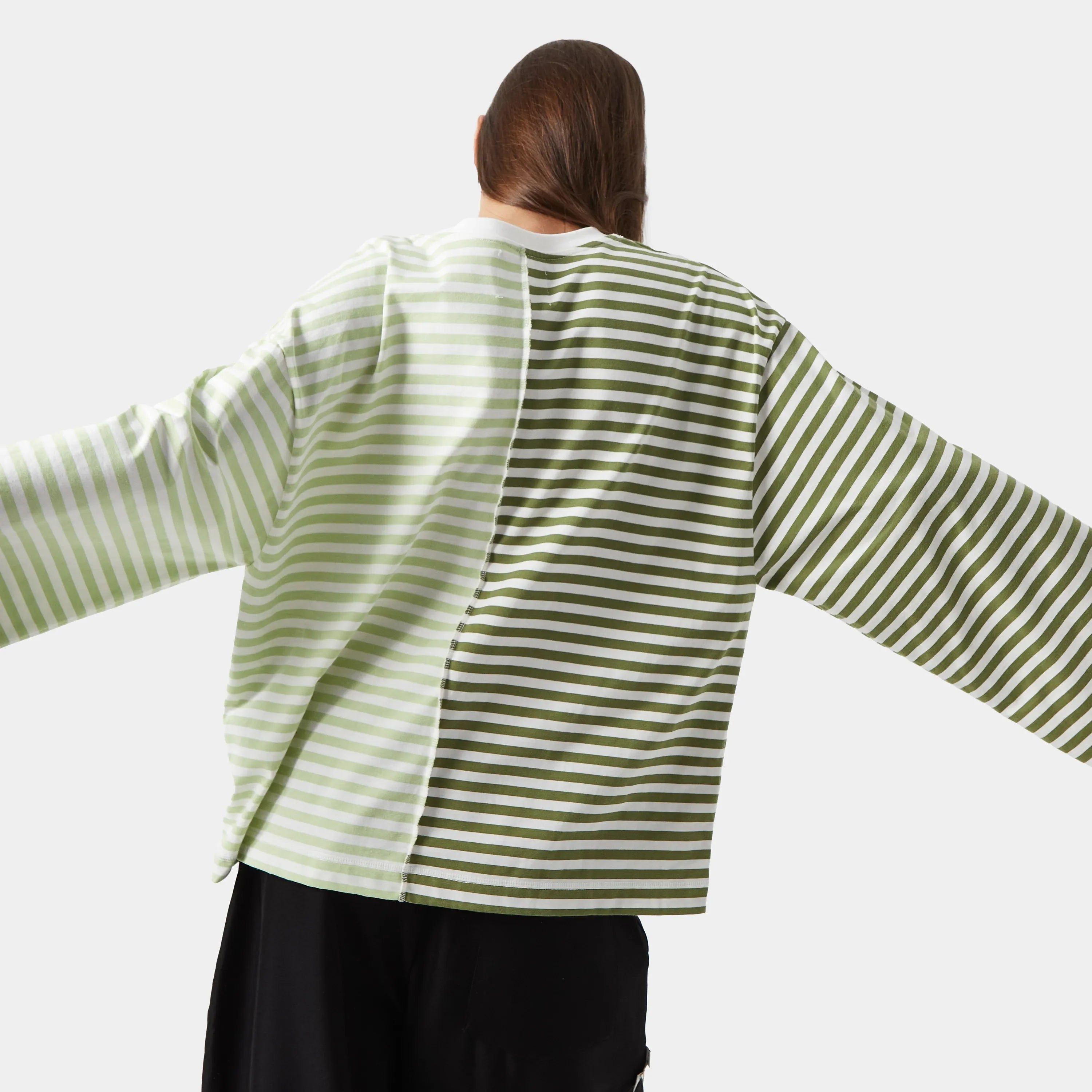 Roguish Green Striped Long Sleeve