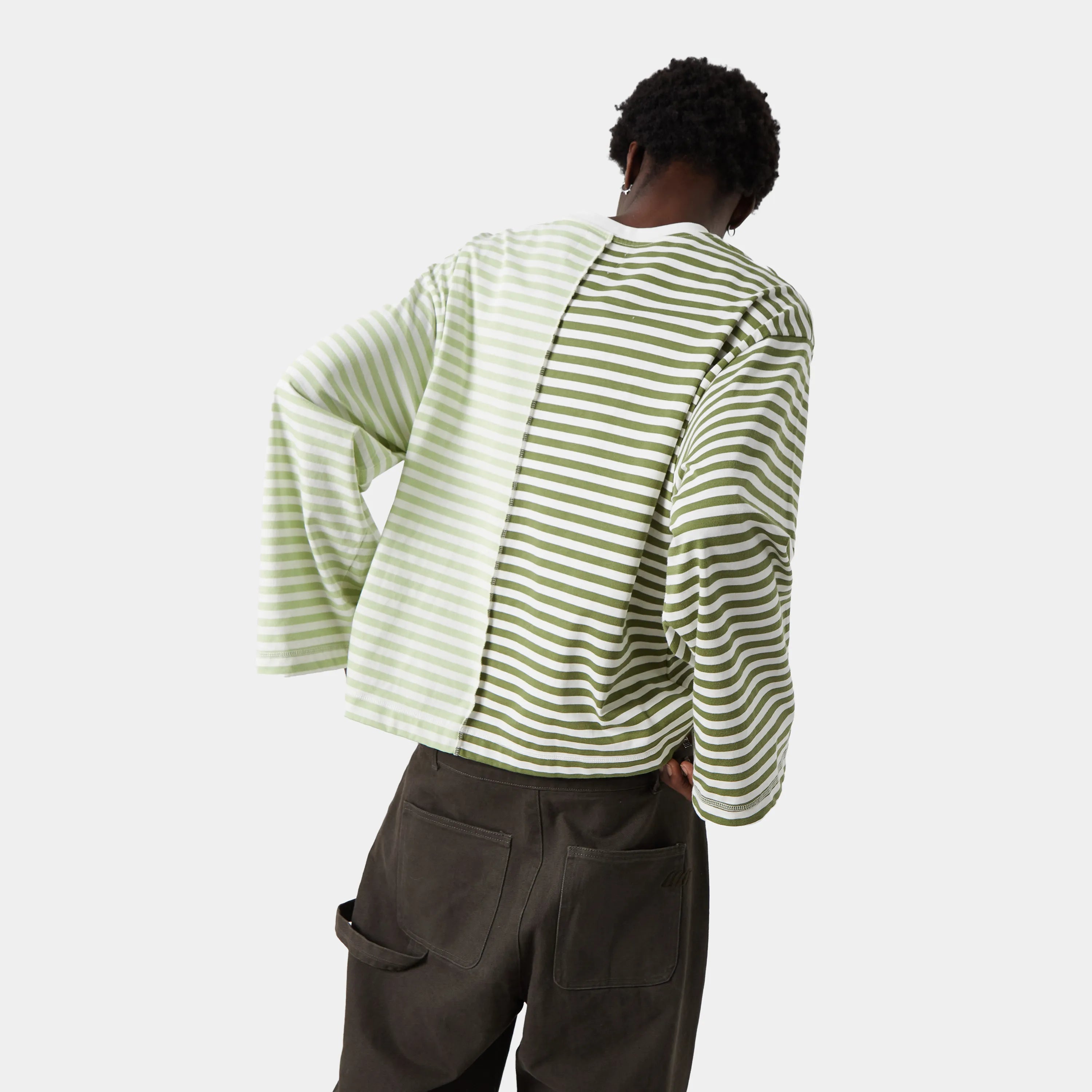 Roguish Green Striped Long Sleeve