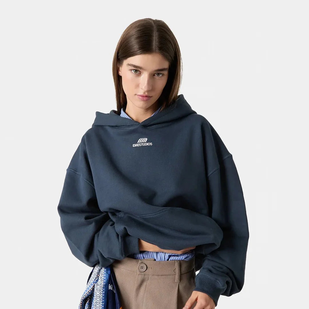 Basic Navy Oversized Hoodie