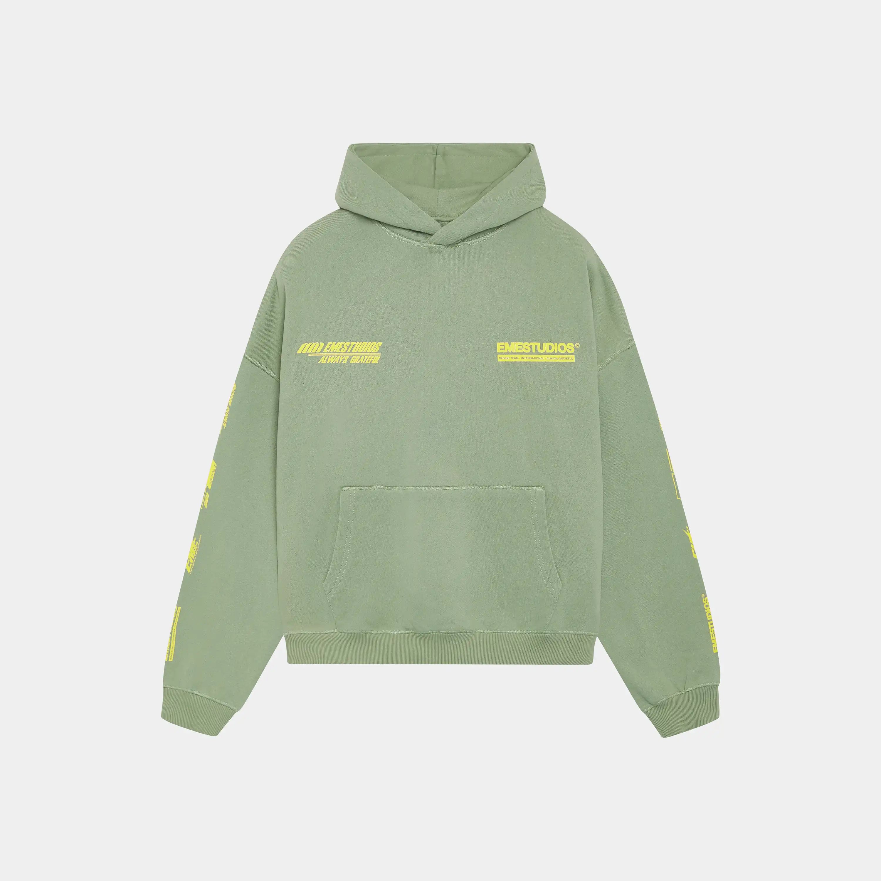 Four Hit Green Oversized Hoodie