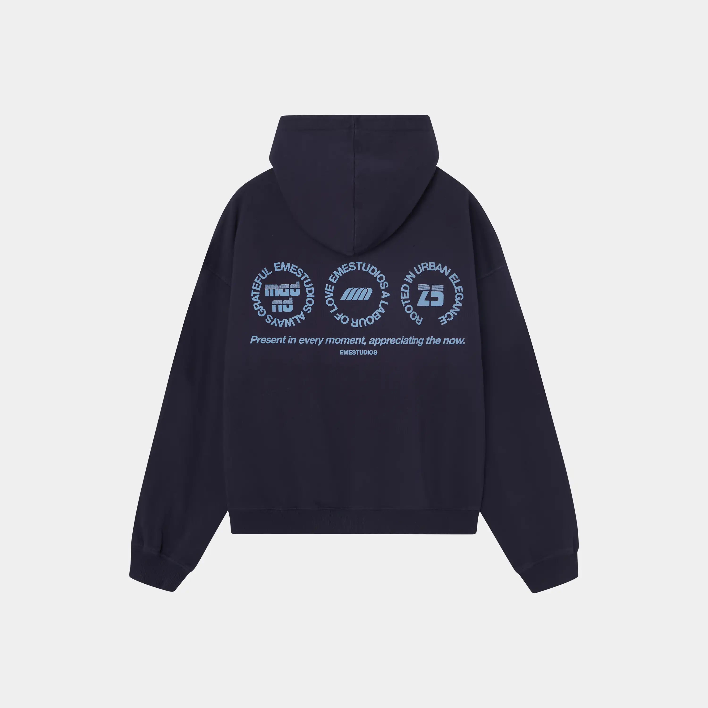 Stamp Navy Oversized Hoodie