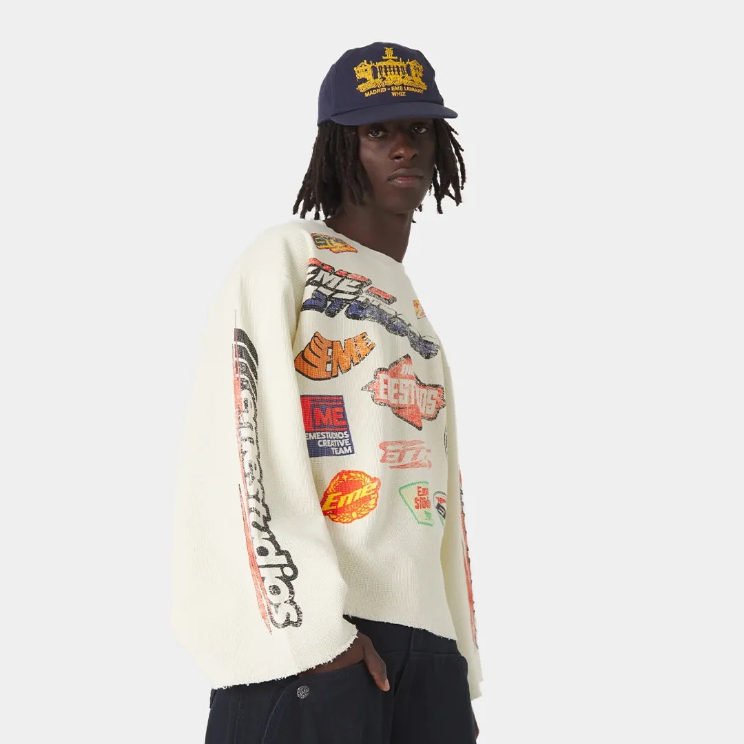 Waffle Off Sand Crewneck