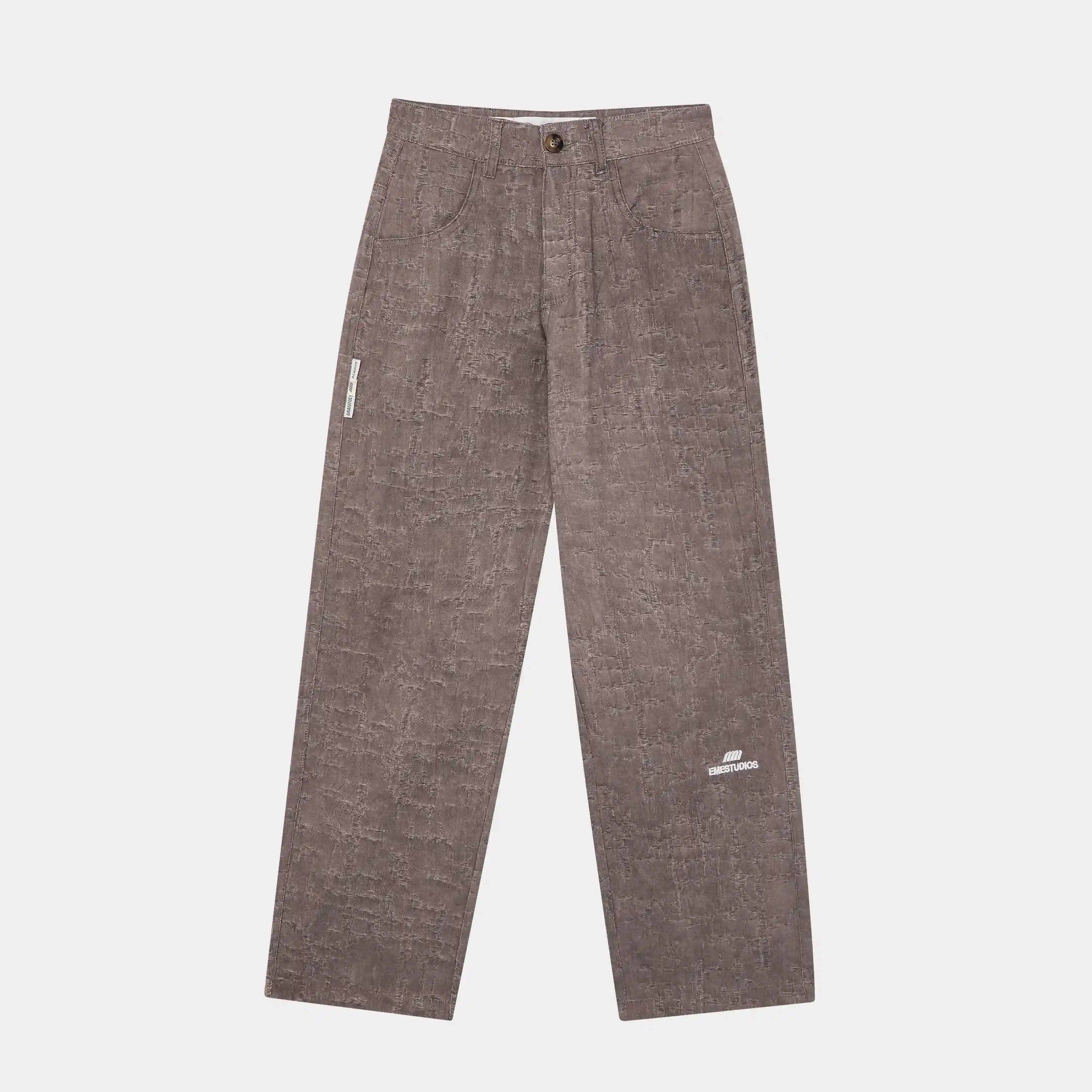 Frayed Brown Baggy Pants