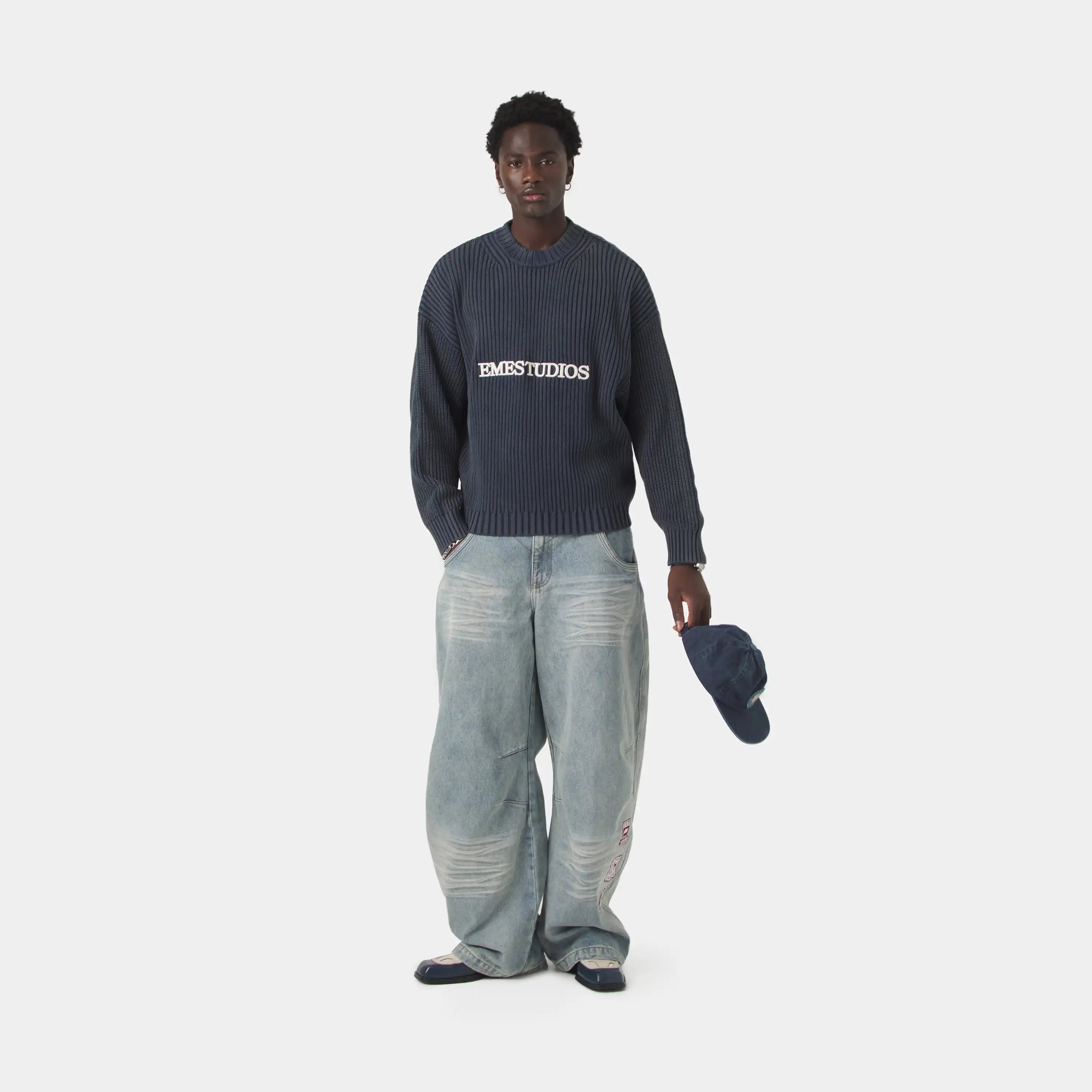 Yoss Navy Knit Sweater