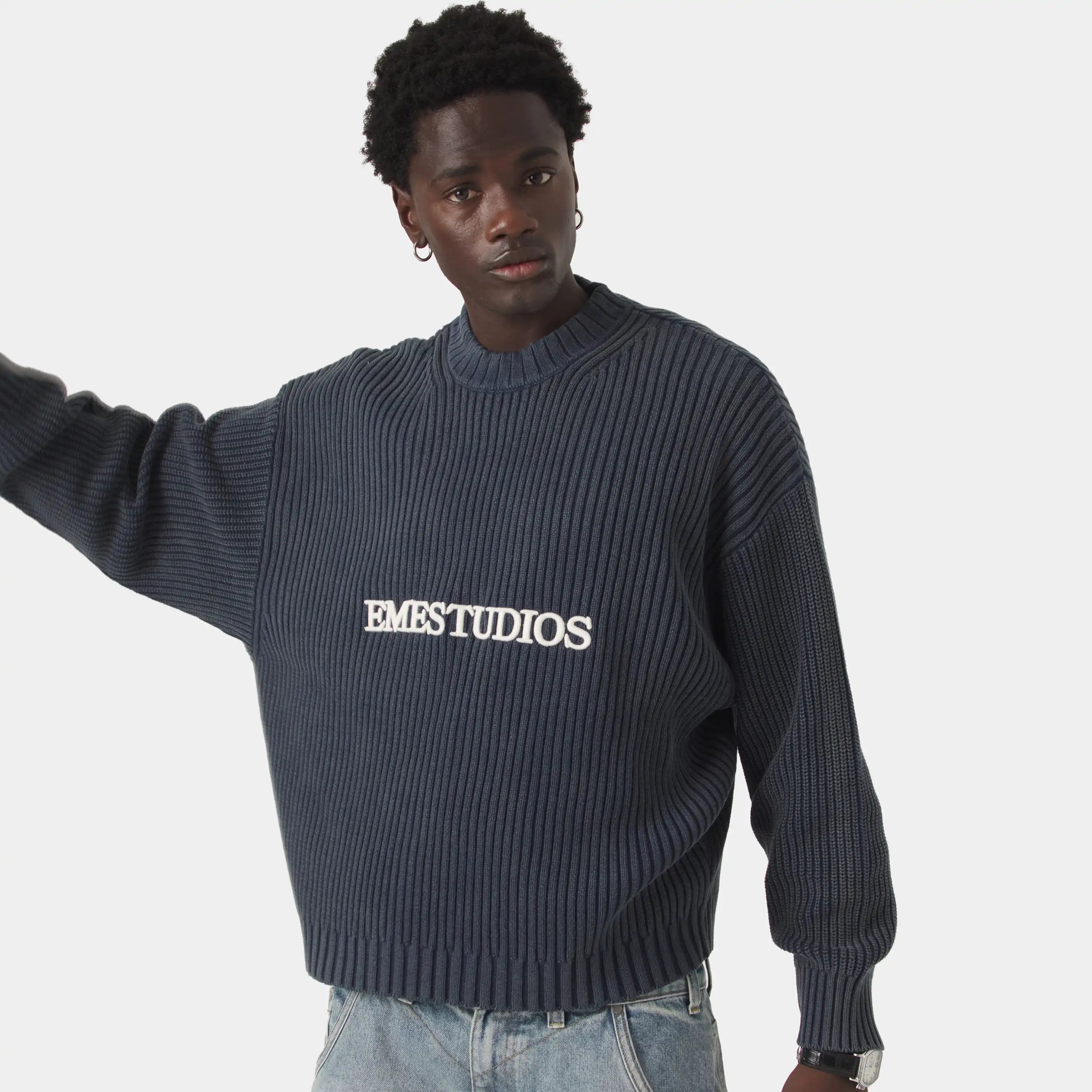 Yoss Navy Knit Sweater