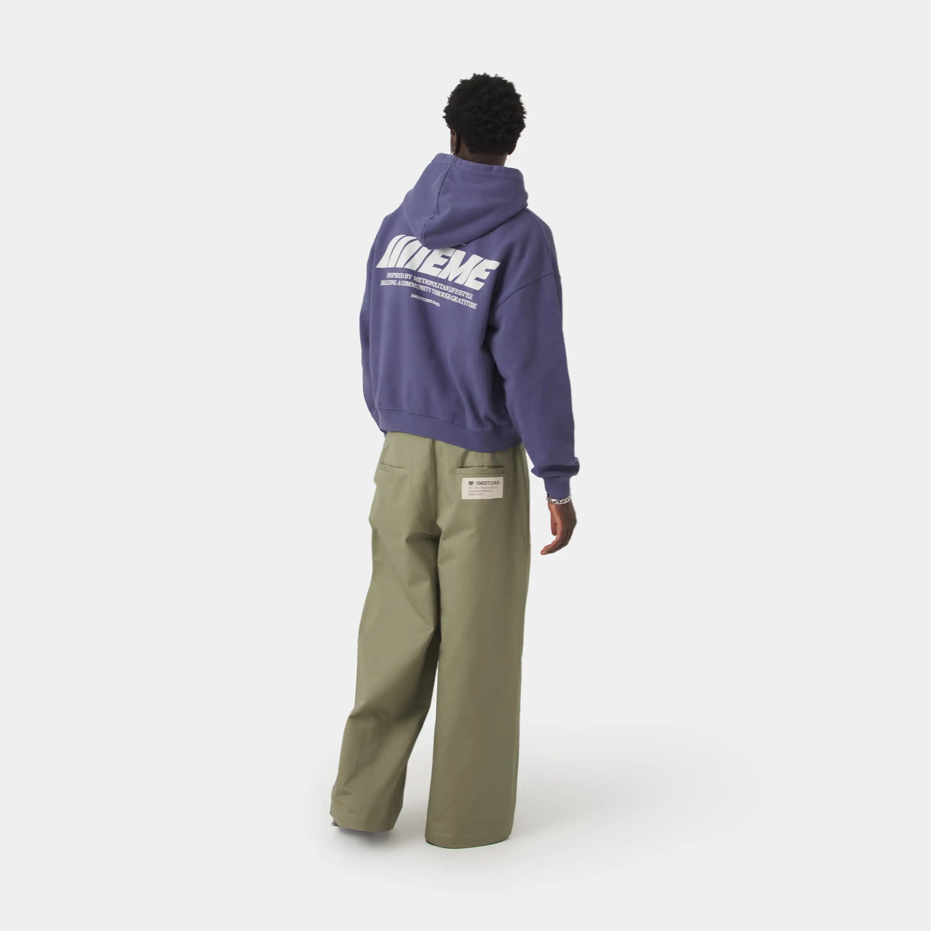 Builder Crown Blue Oversized Hoodie