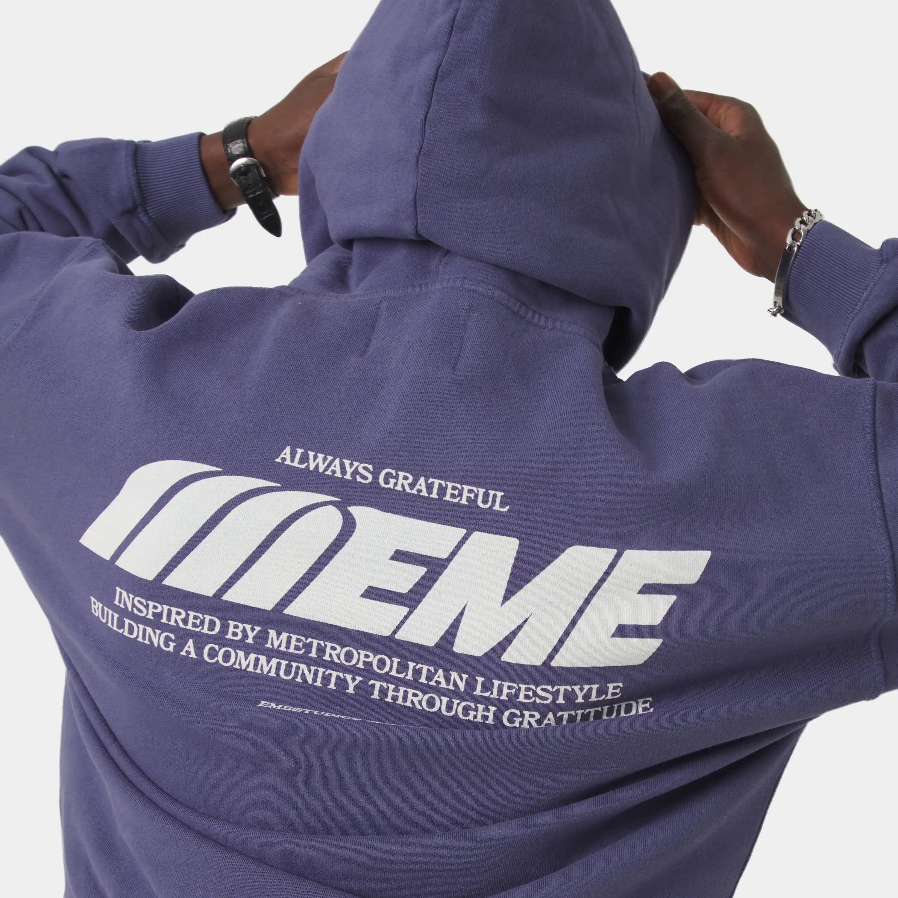 Builder Crown Blue Oversized Hoodie