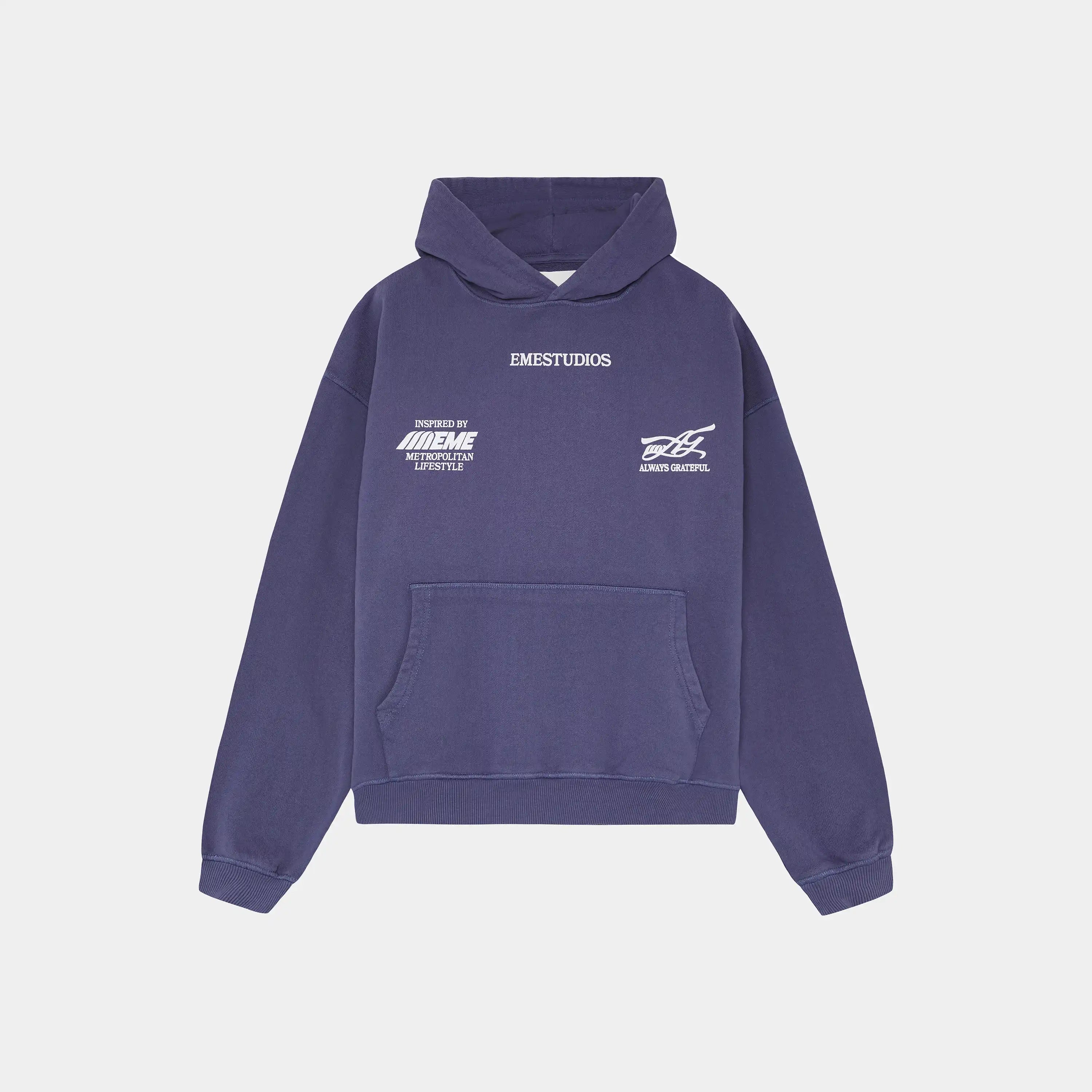 Builder Crown Blue Oversized Hoodie
