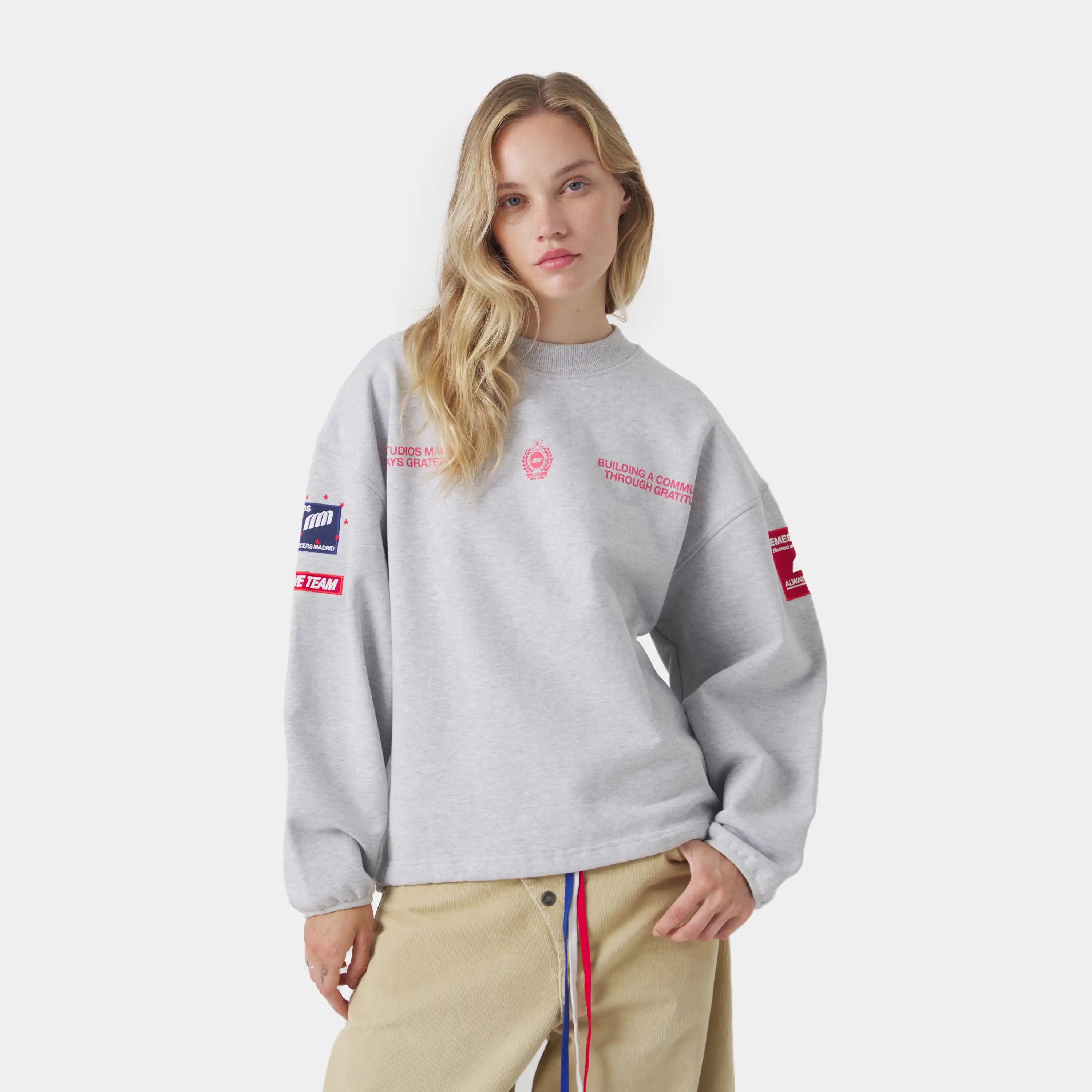 Building Heather Grey Crewneck