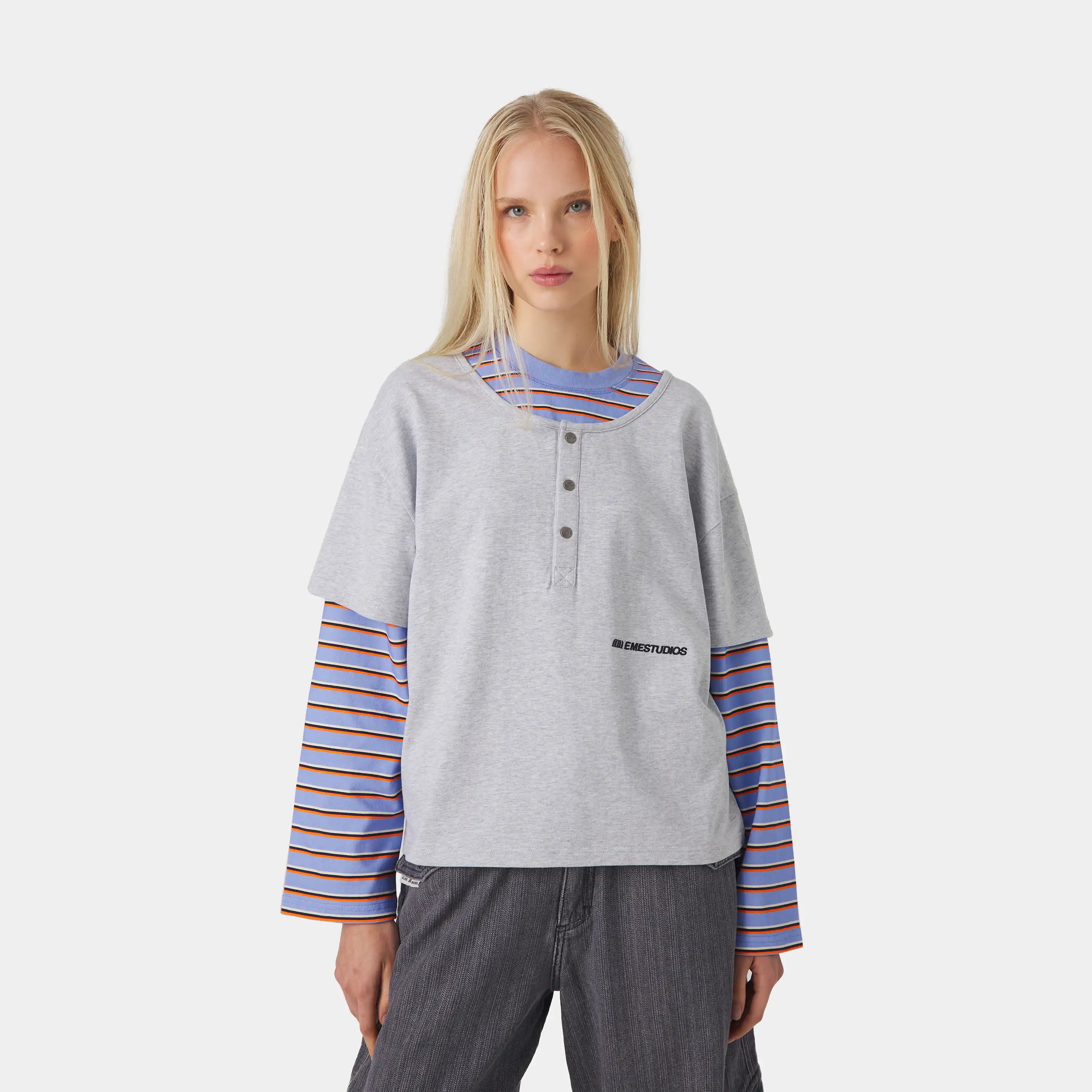 Double Collar Long Sleeve