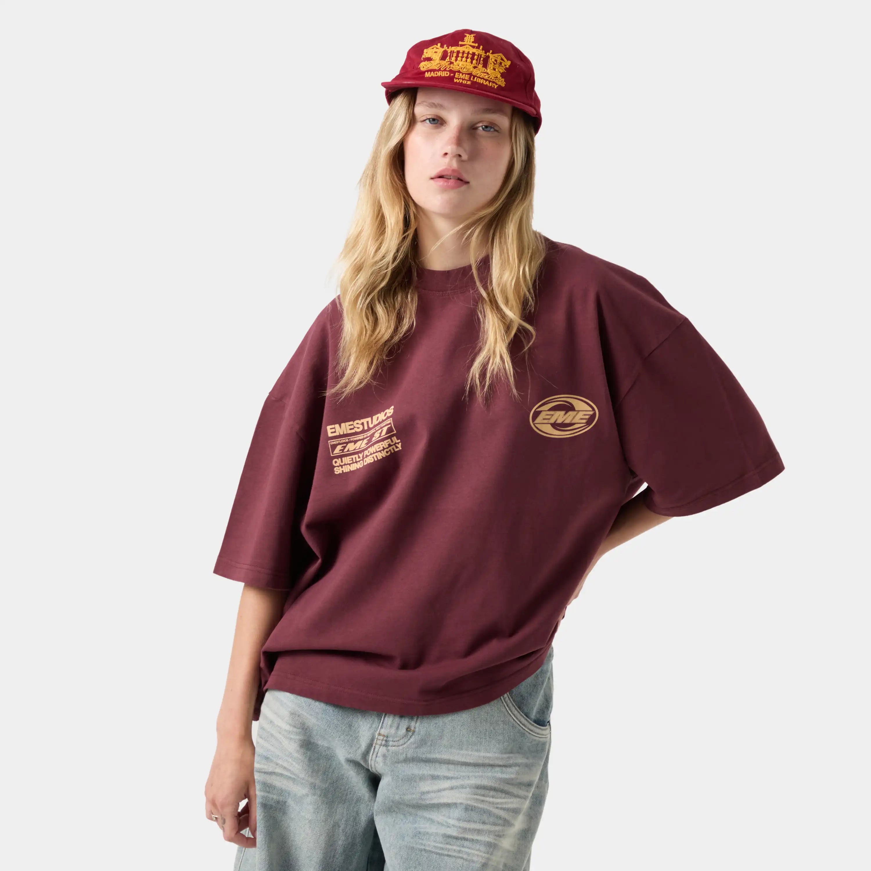Duality Wine Oversized Tee
