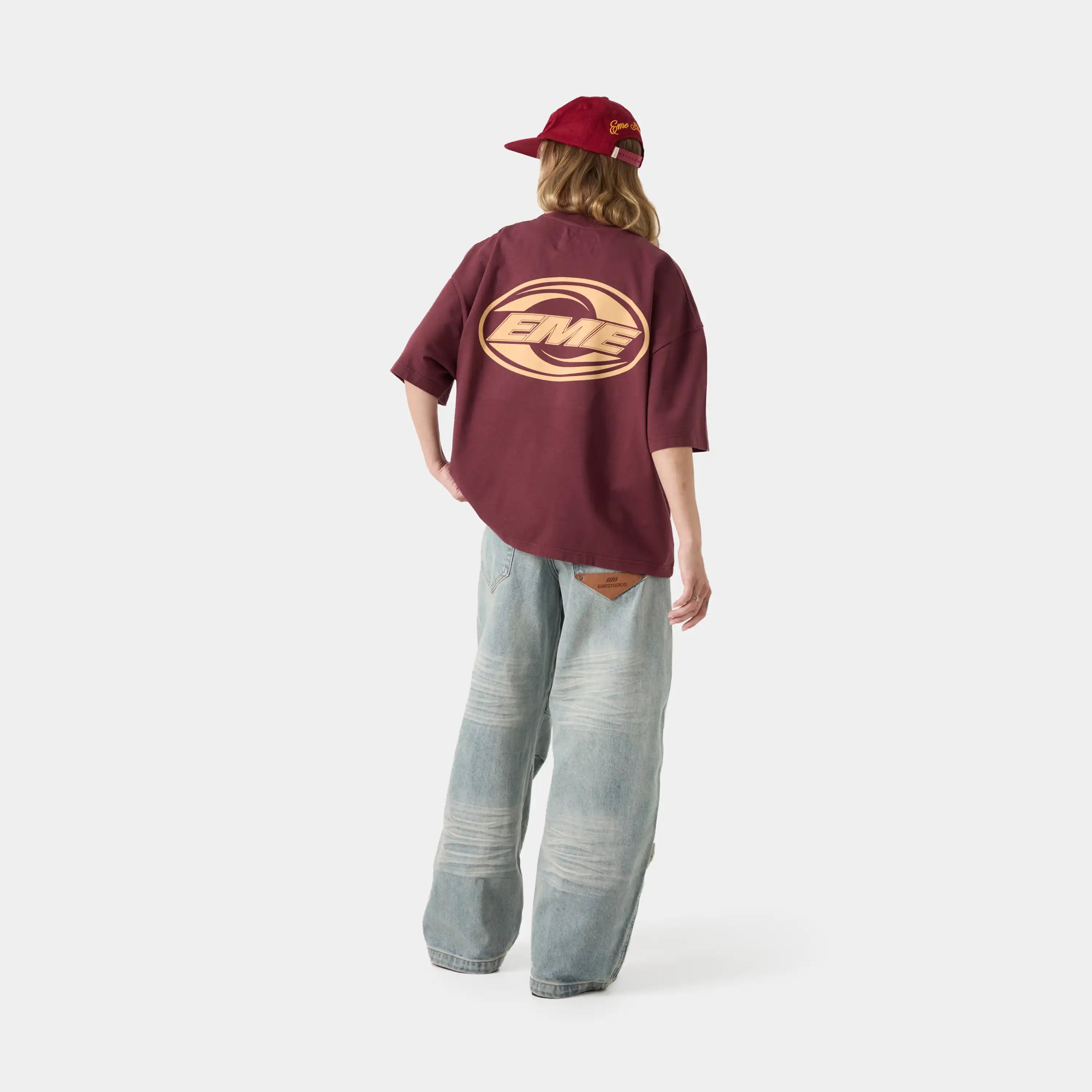Duality Wine Oversized Tee