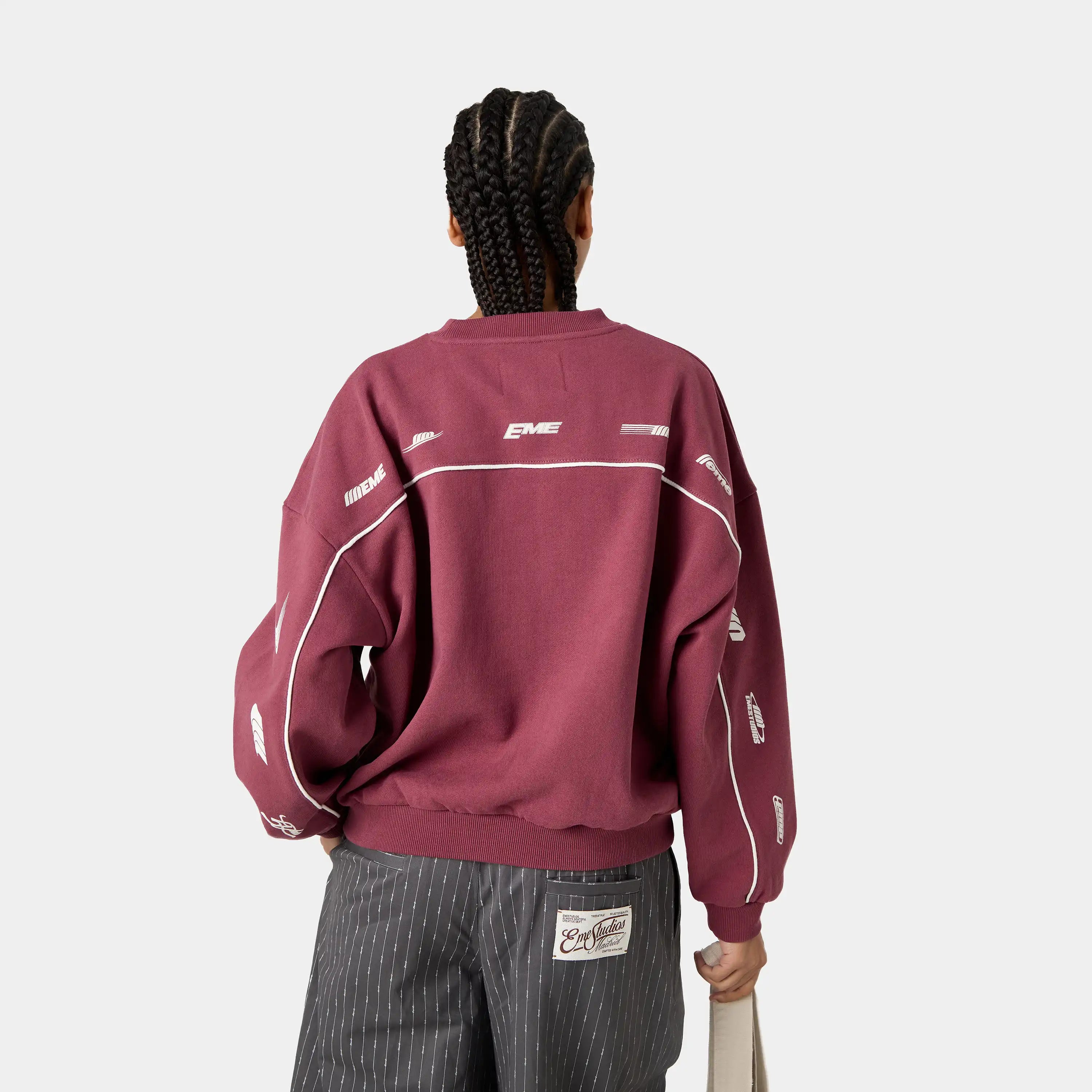 Zenit Burgundy Oversized Crewneck