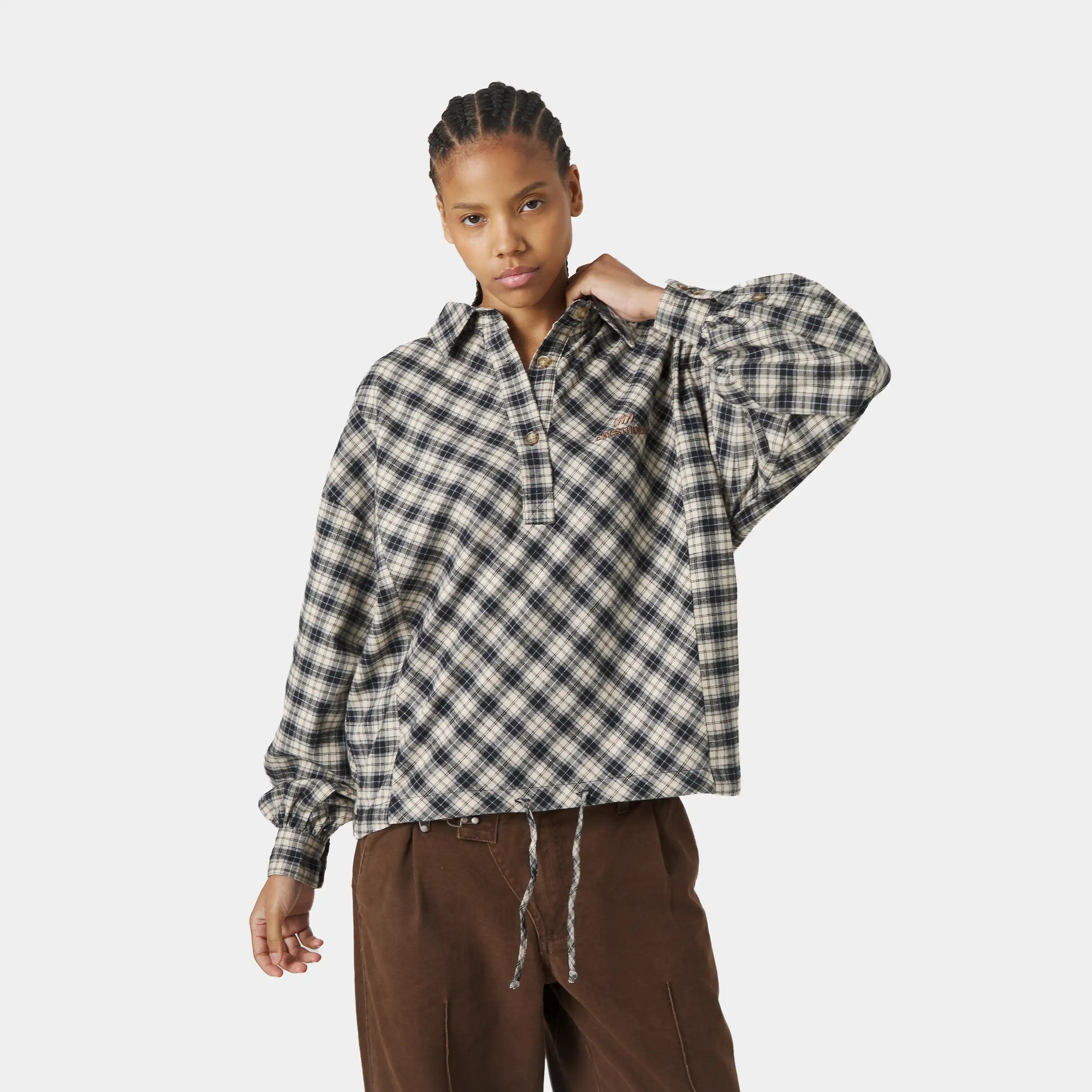 Fitz Popover Chocolate Shirt