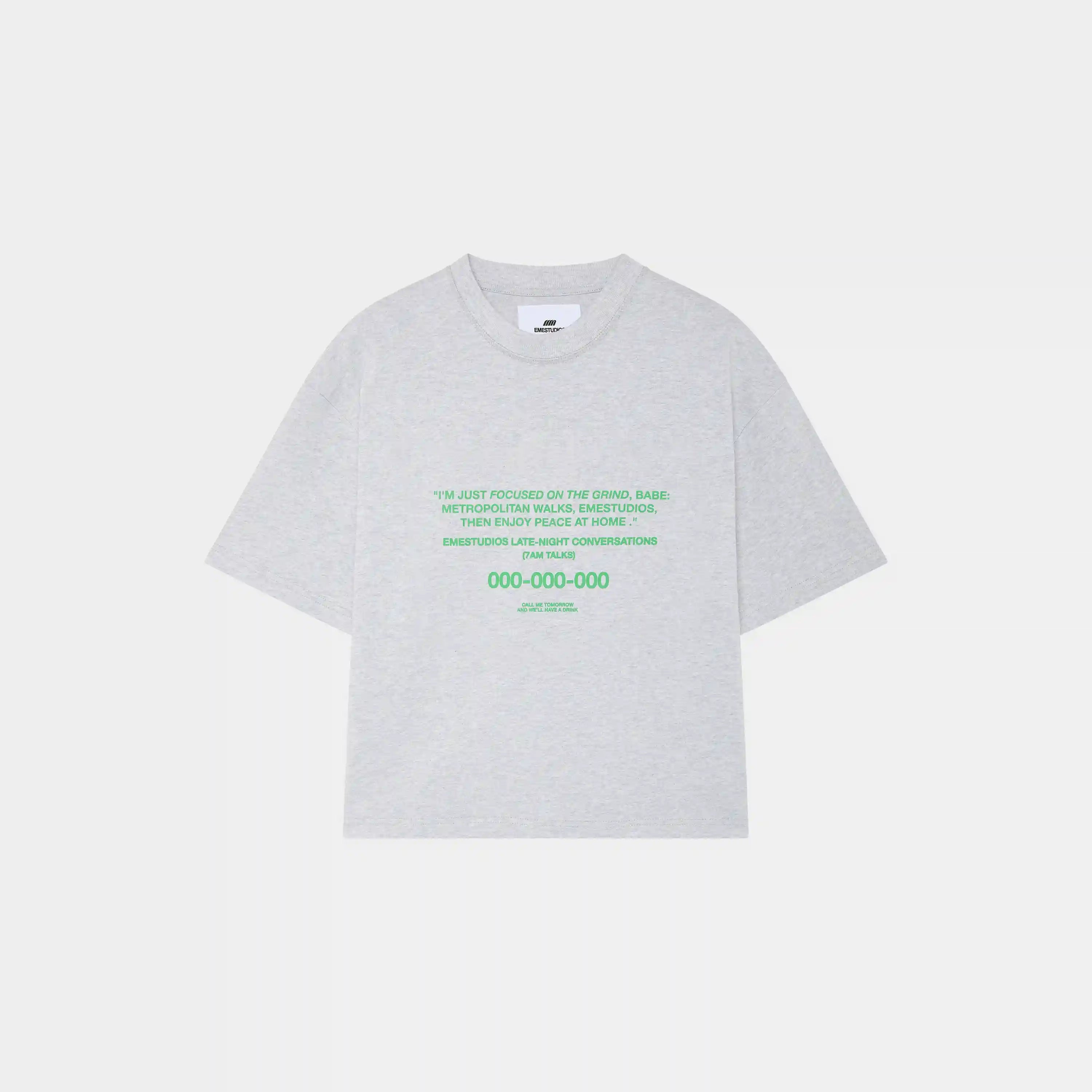 7am Heather Grey Oversized Tee