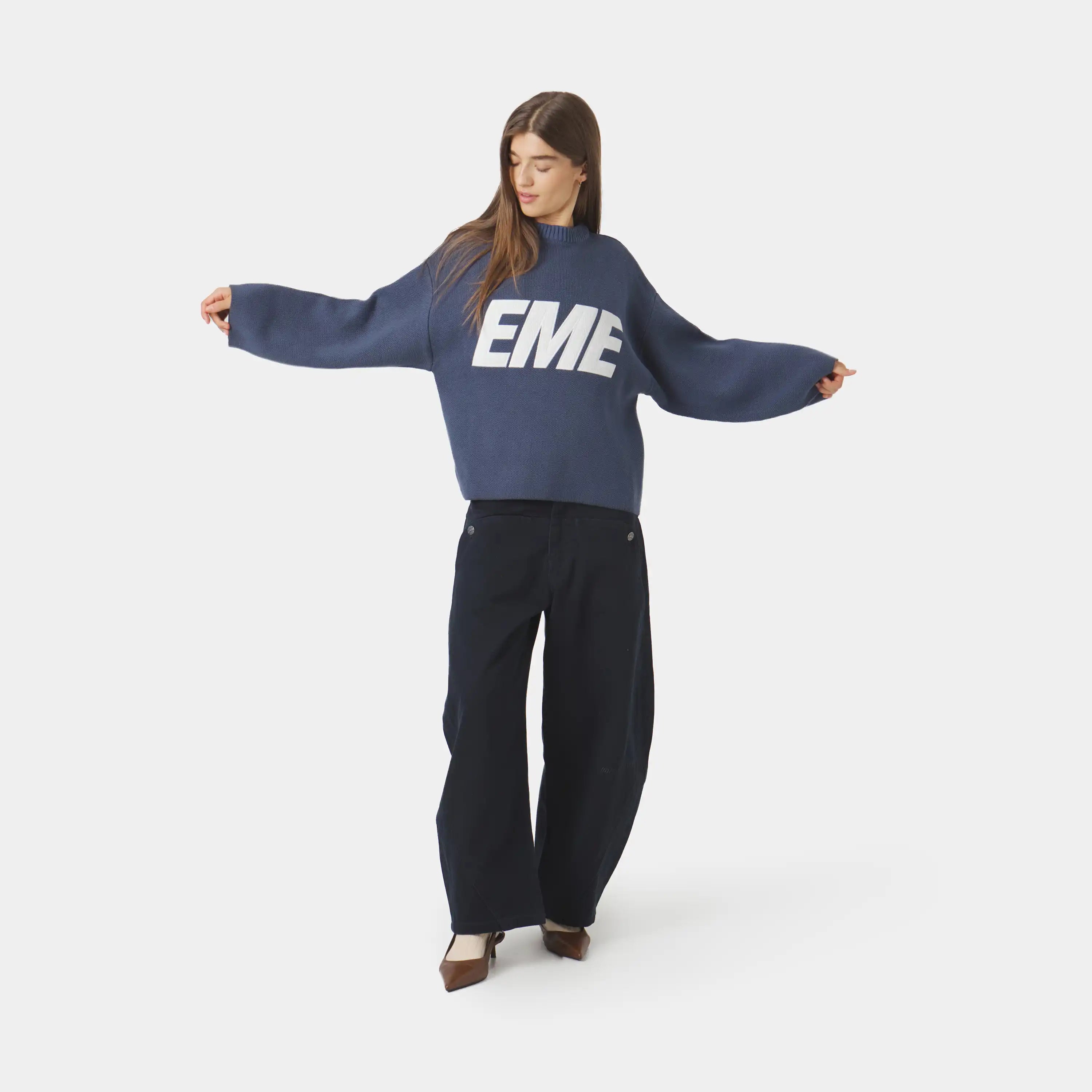 Flux Navy Knit Sweater