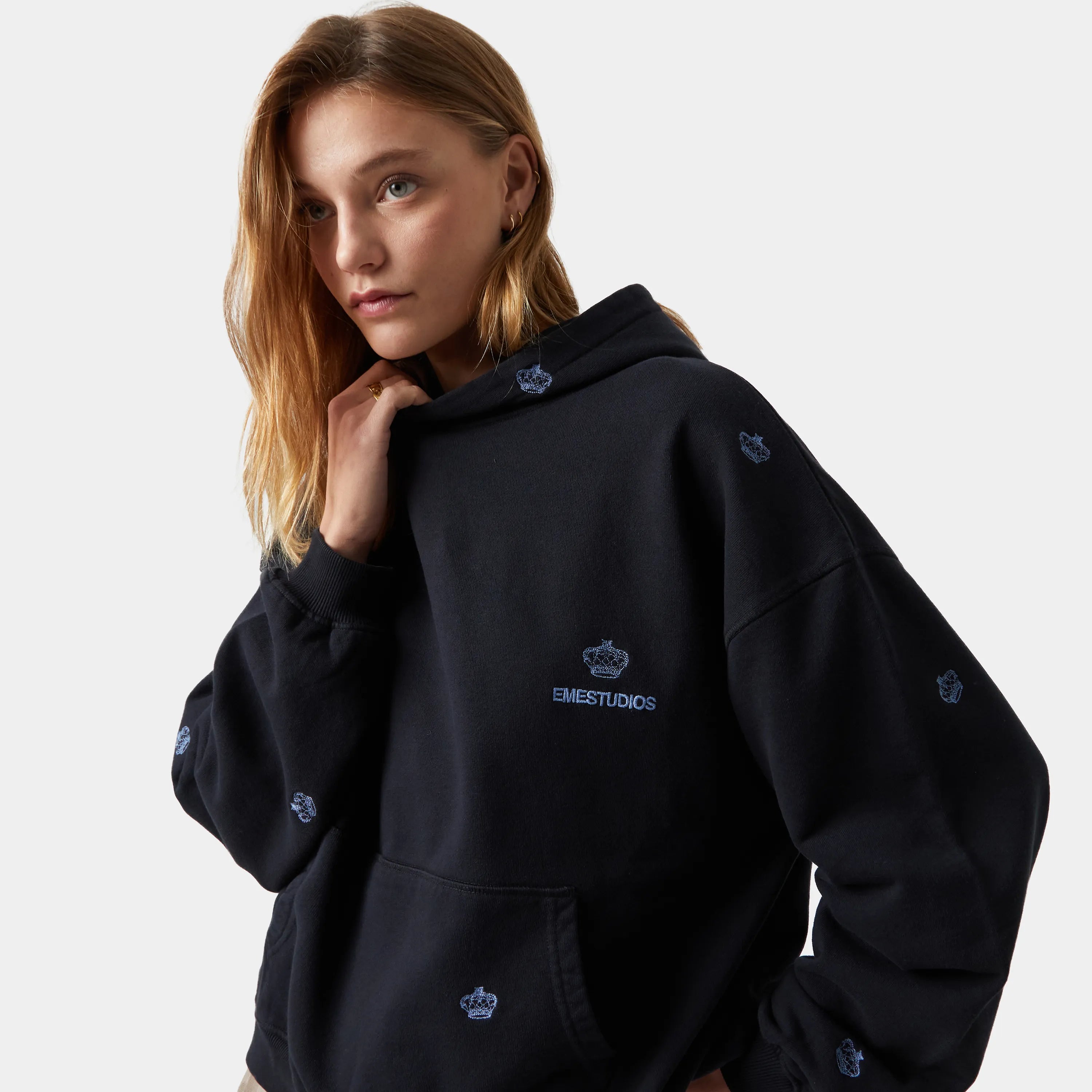 Crown Navy Hoodie