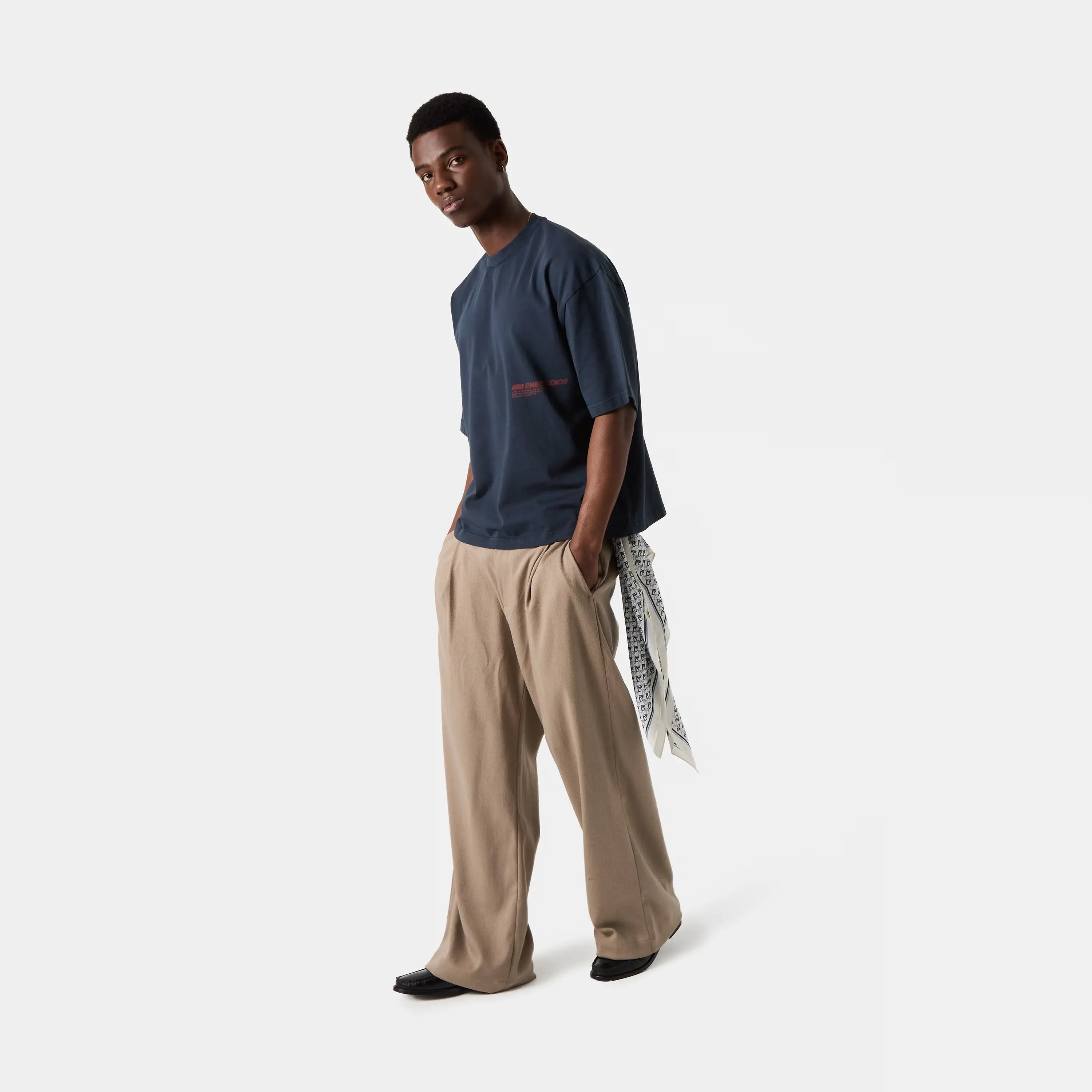 Roots Navy Oversized Tee