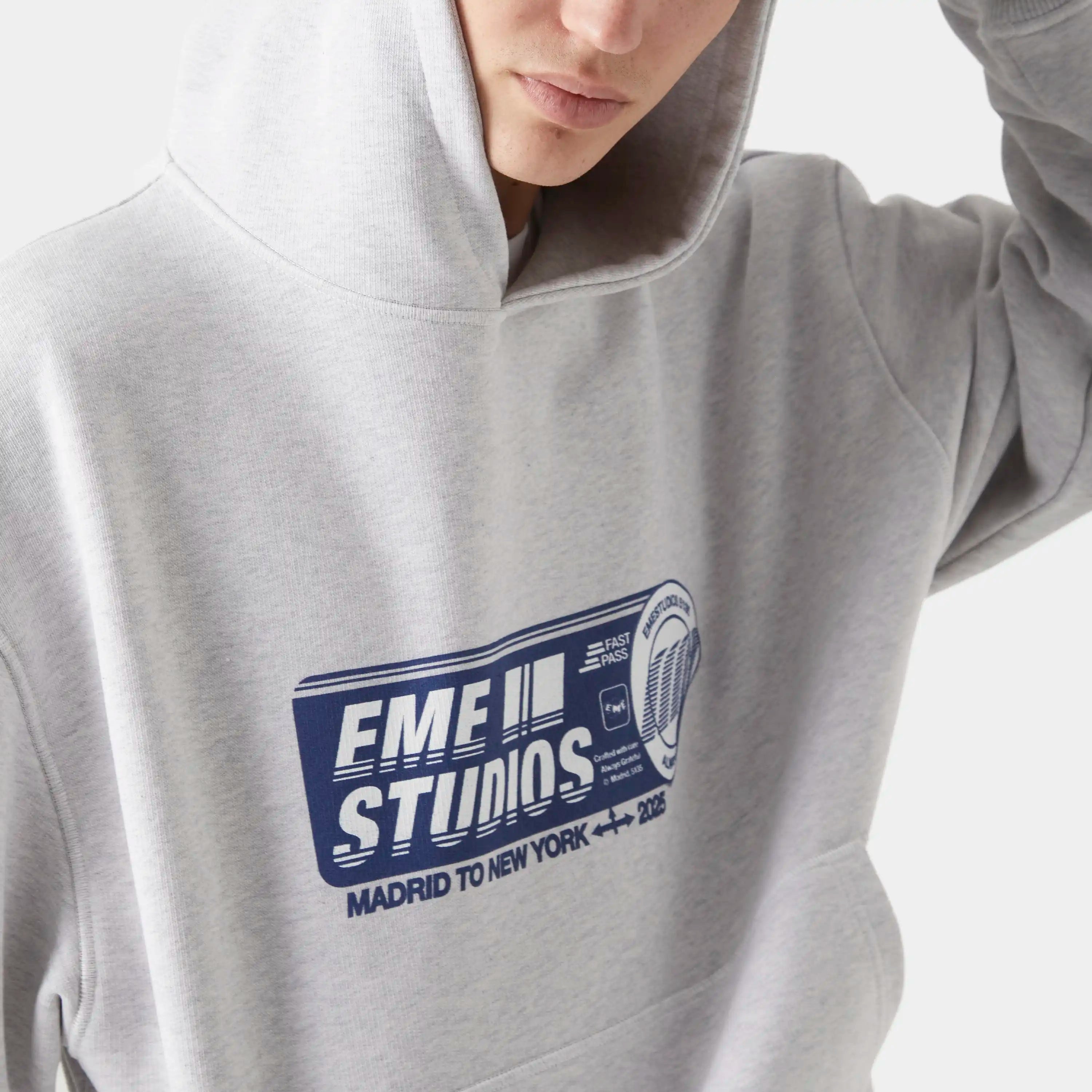 Boarding Pass Heather Grey Hoodie