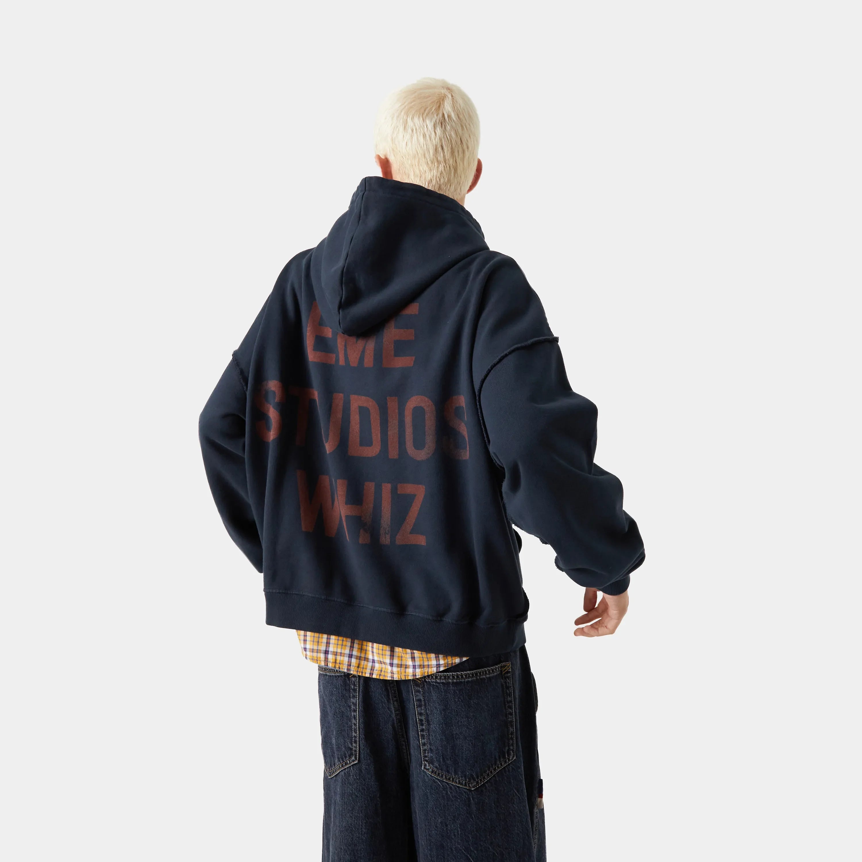Whiz Navy Oversized Hoodie
