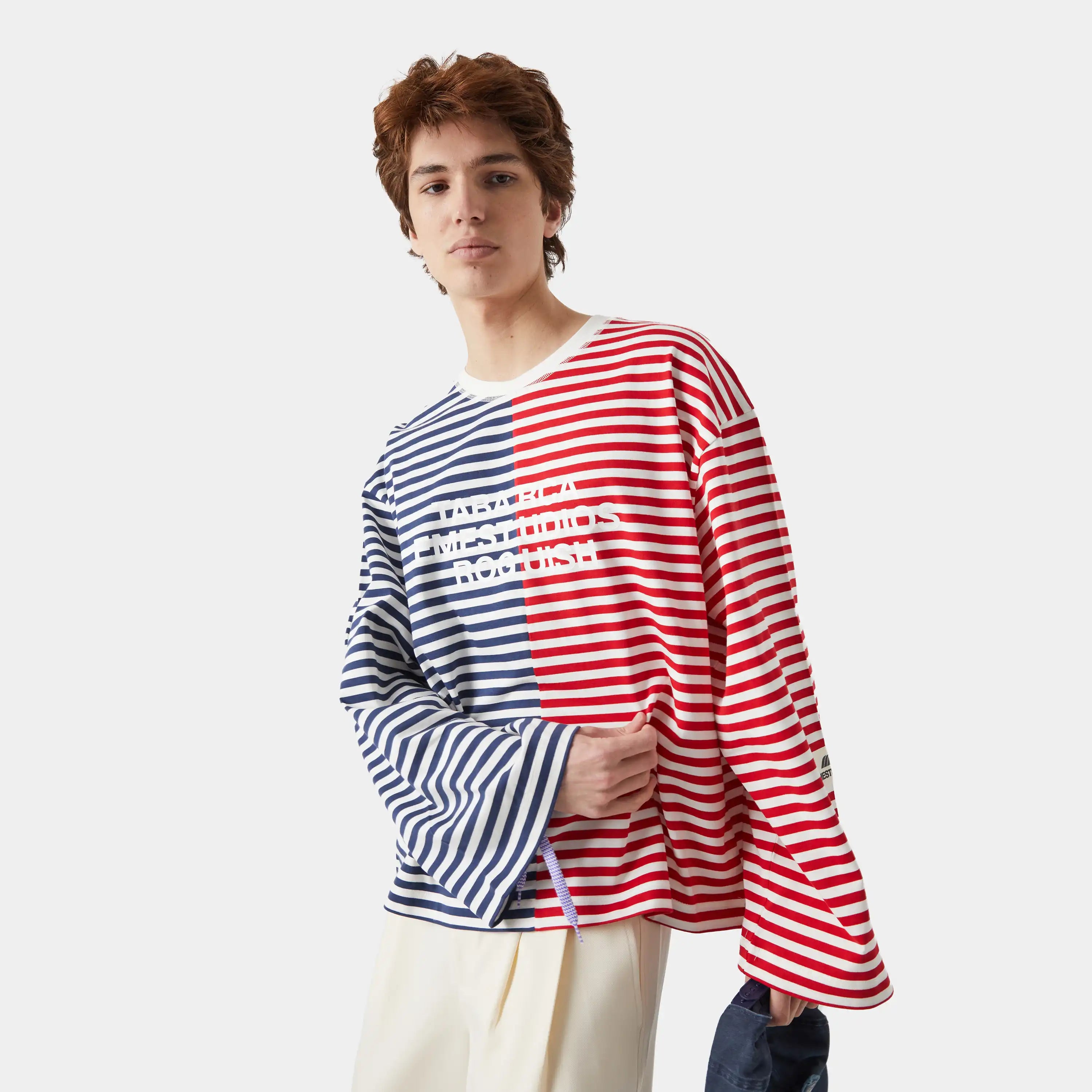 Roguish Navy Striped Long Sleeve