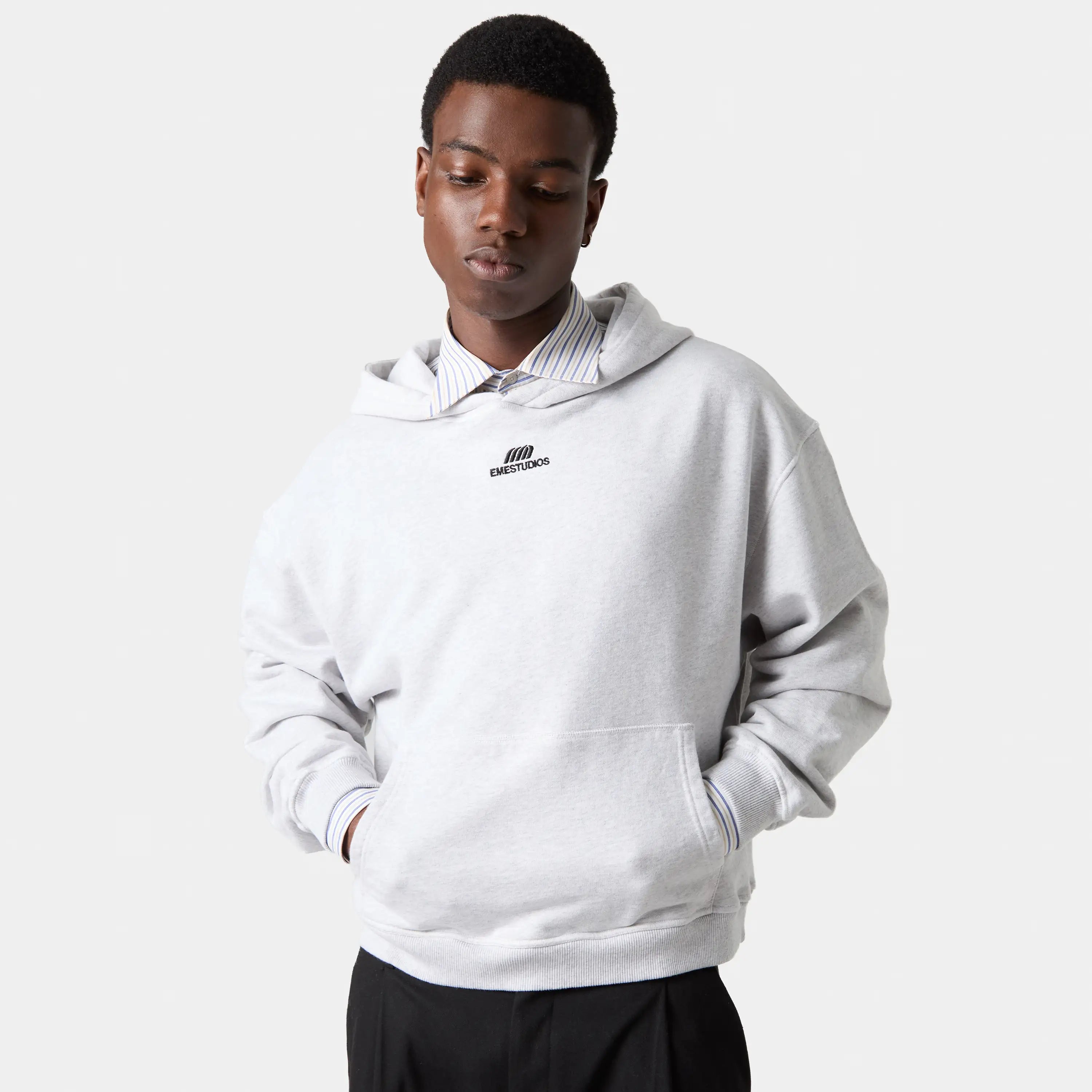 Basic Heather Grey Oversized Hoodie