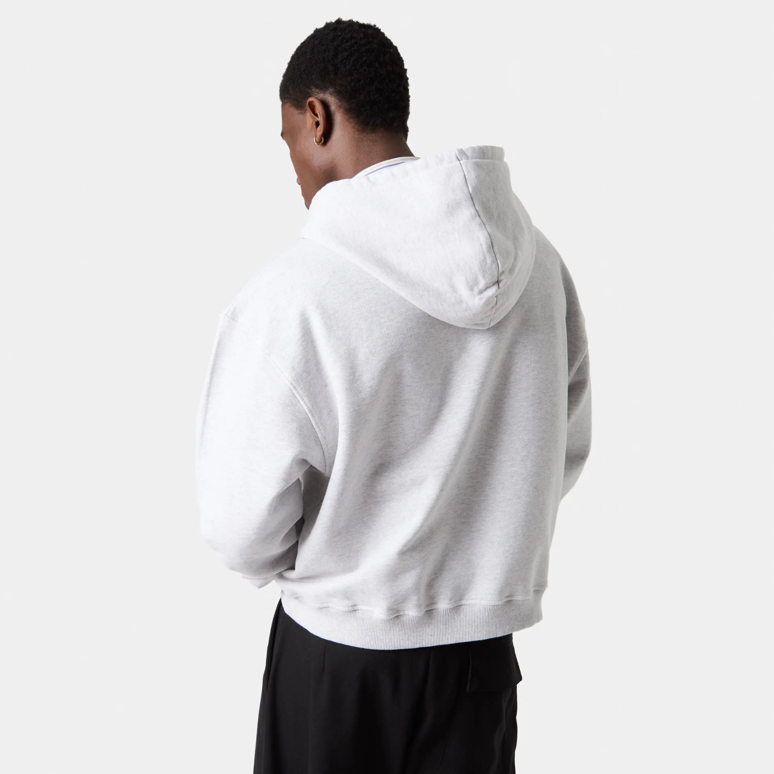 Basic Heather Grey Oversized Hoodie