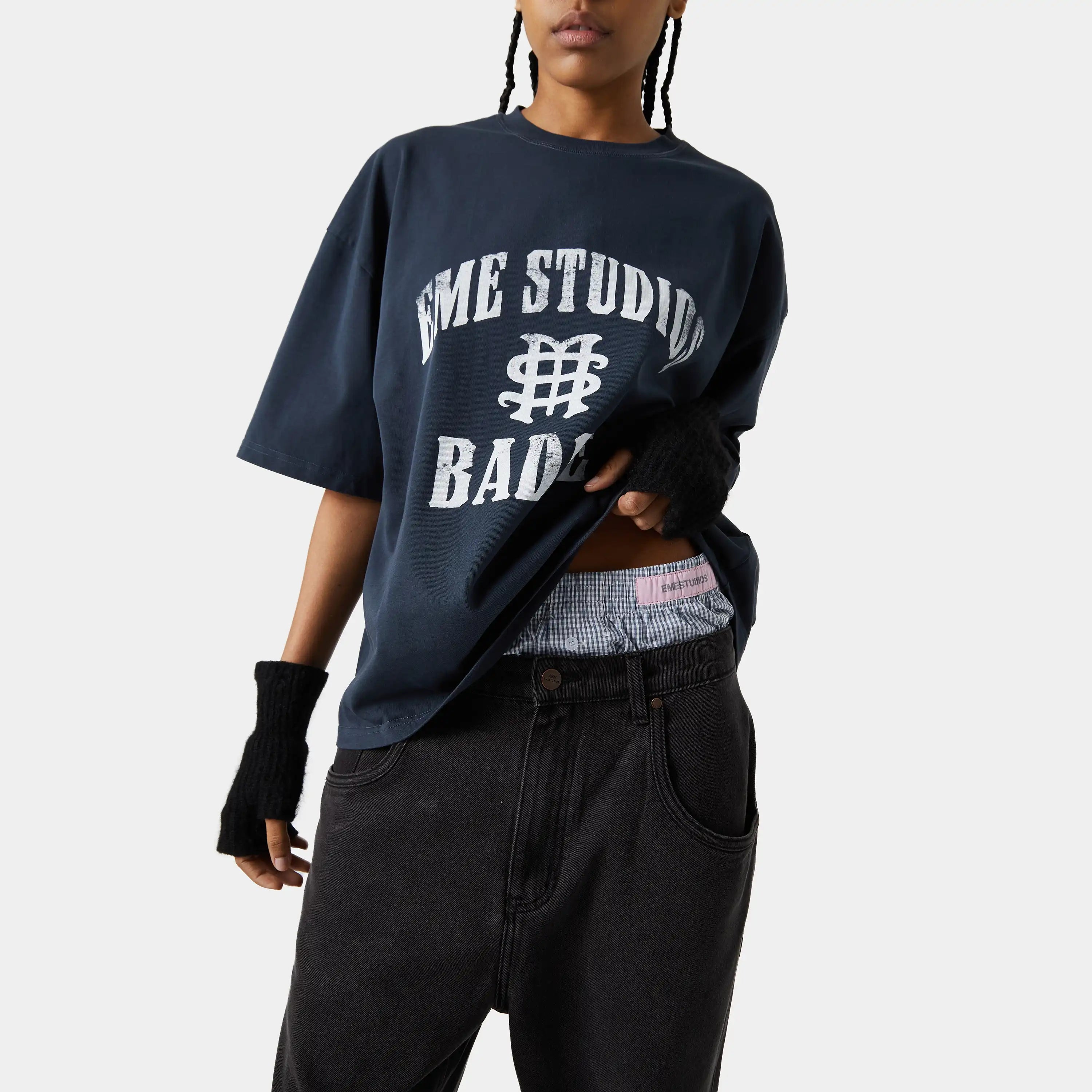 Badge Navy Oversized Tee