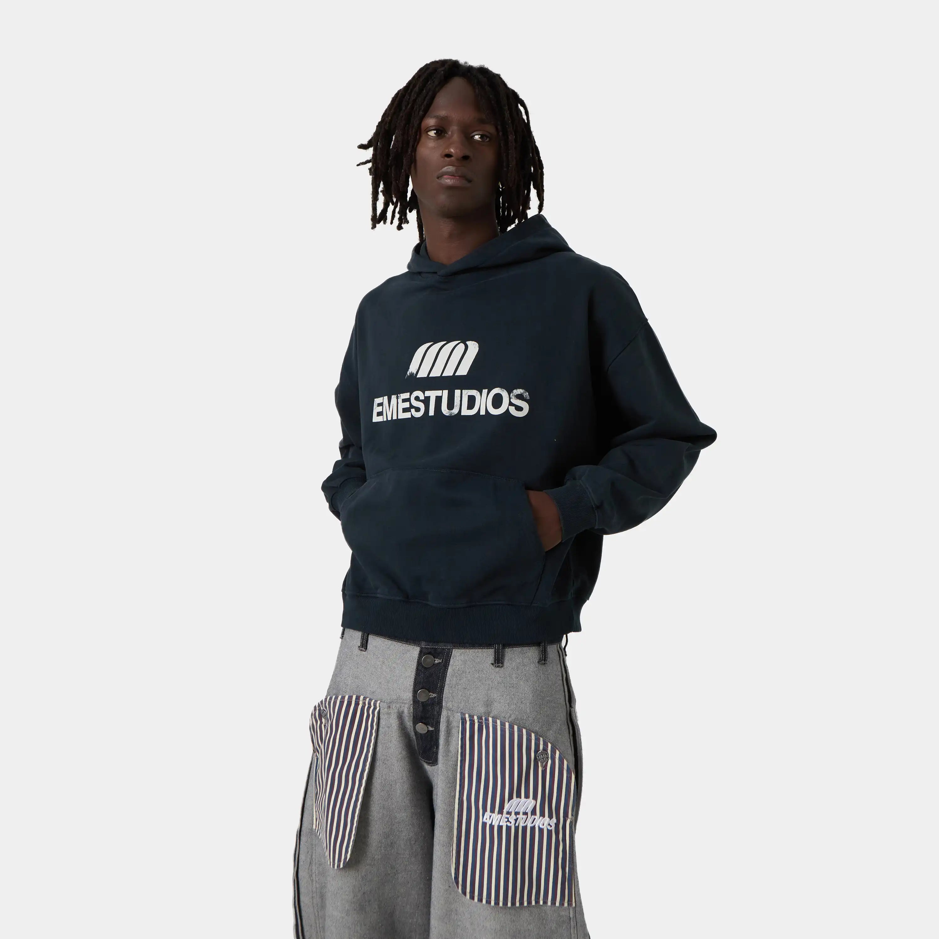 Brook Navy Oversized Hoodie
